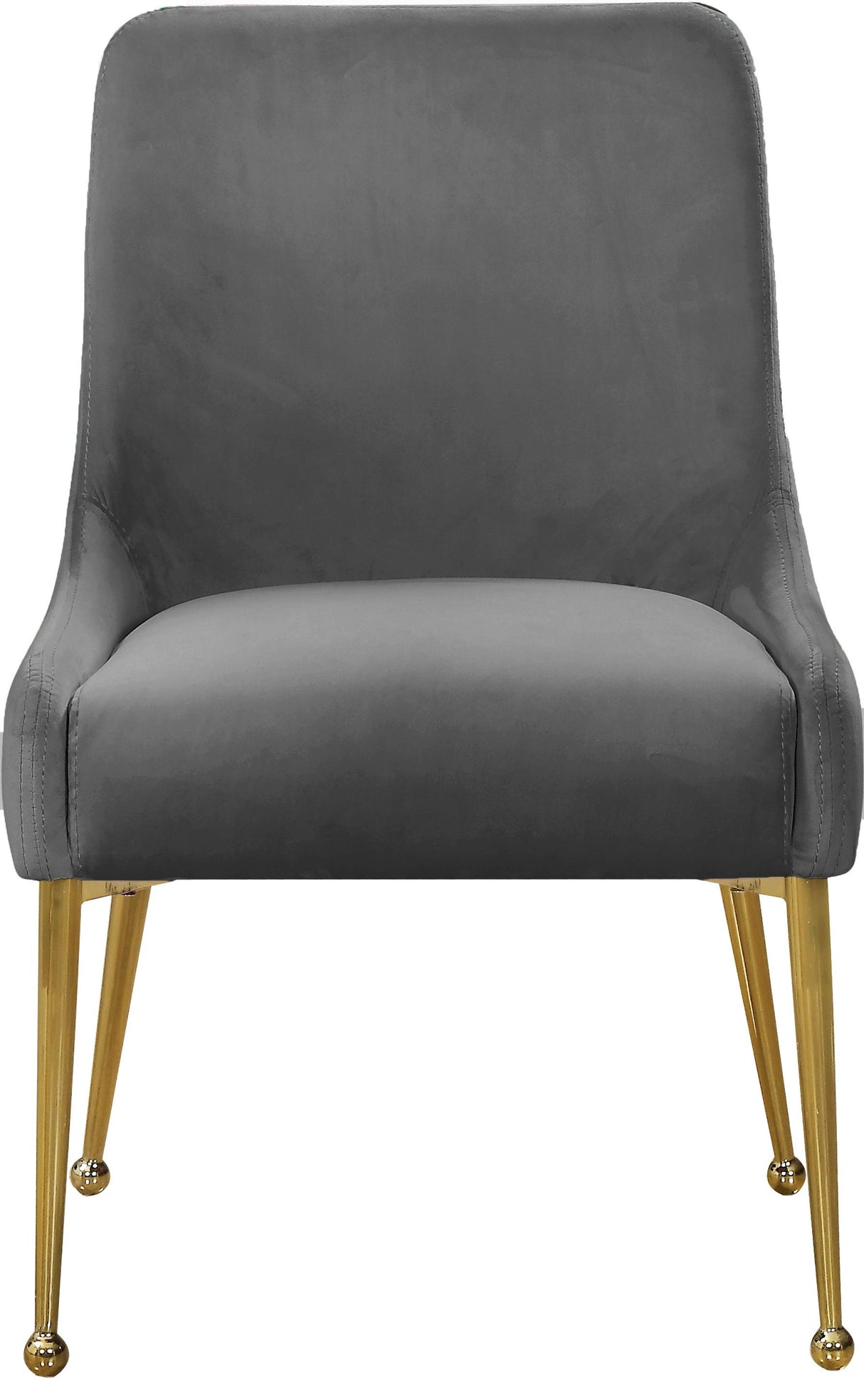 Owen Grey Velvet Dining Chair - galleria furniture outlet
