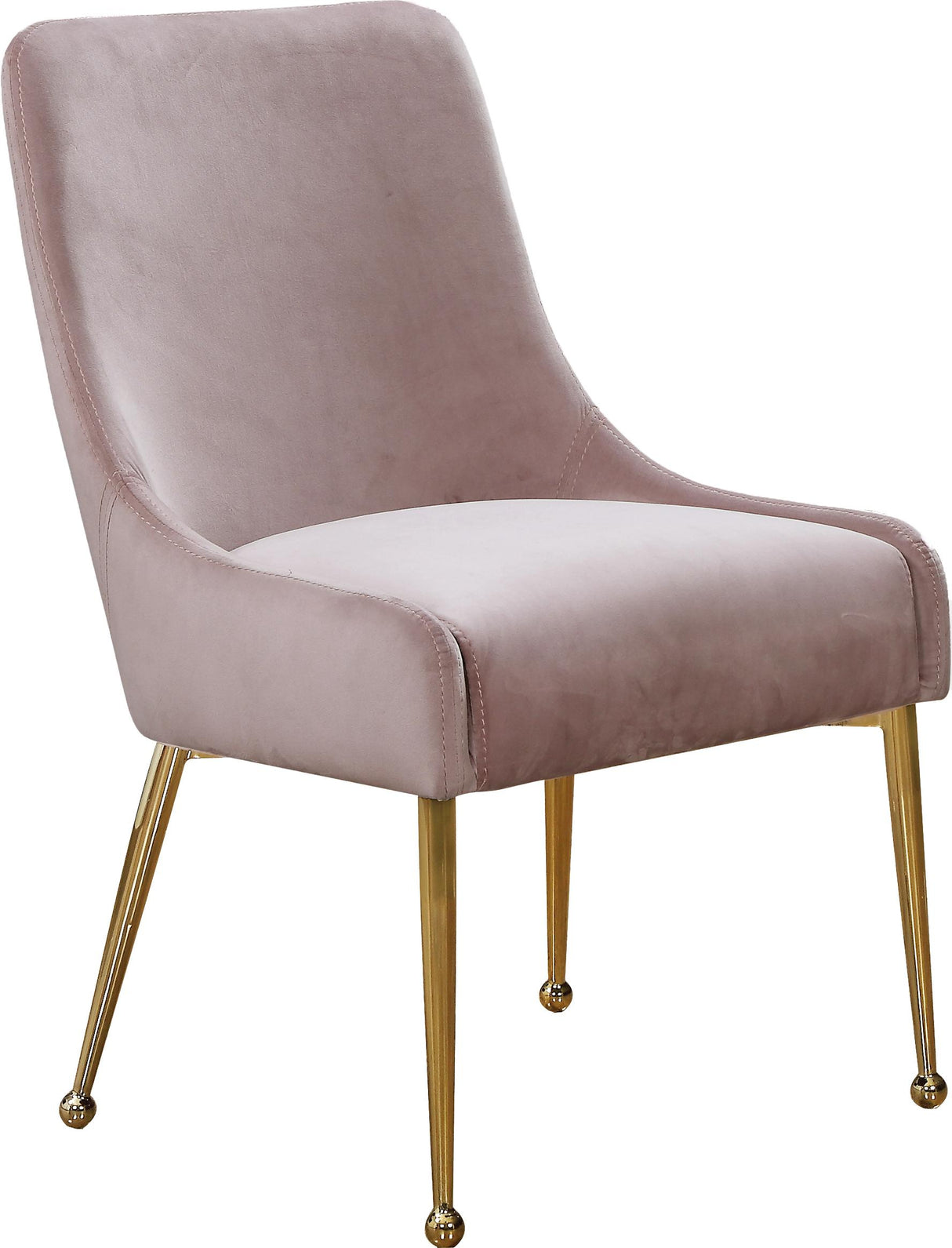 Owen Pink Velvet Dining Chair - galleria furniture outlet