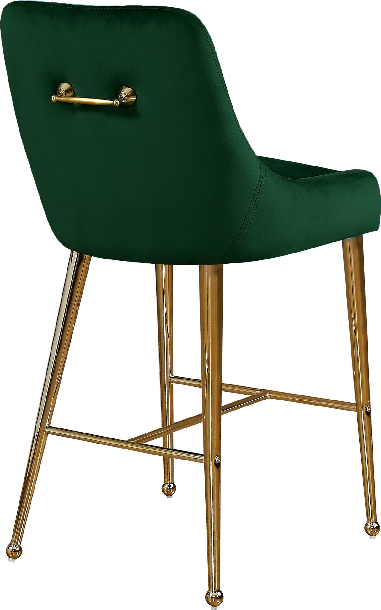Owen Green Velvet Stool - galleria furniture outlet