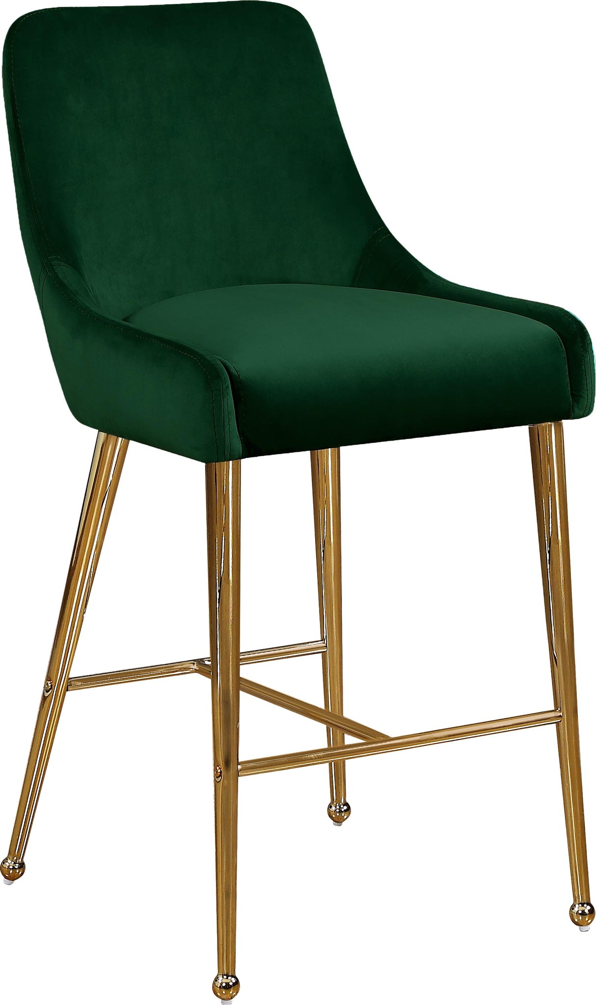 Owen Green Velvet Stool - galleria furniture outlet