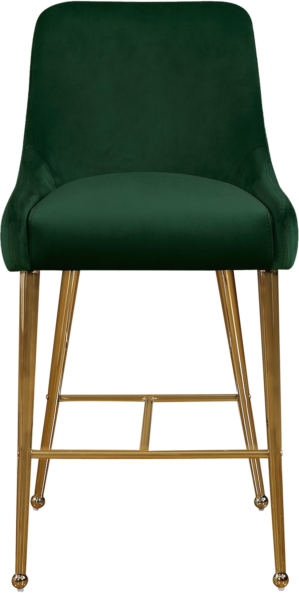 Owen Green Velvet Stool - galleria furniture outlet