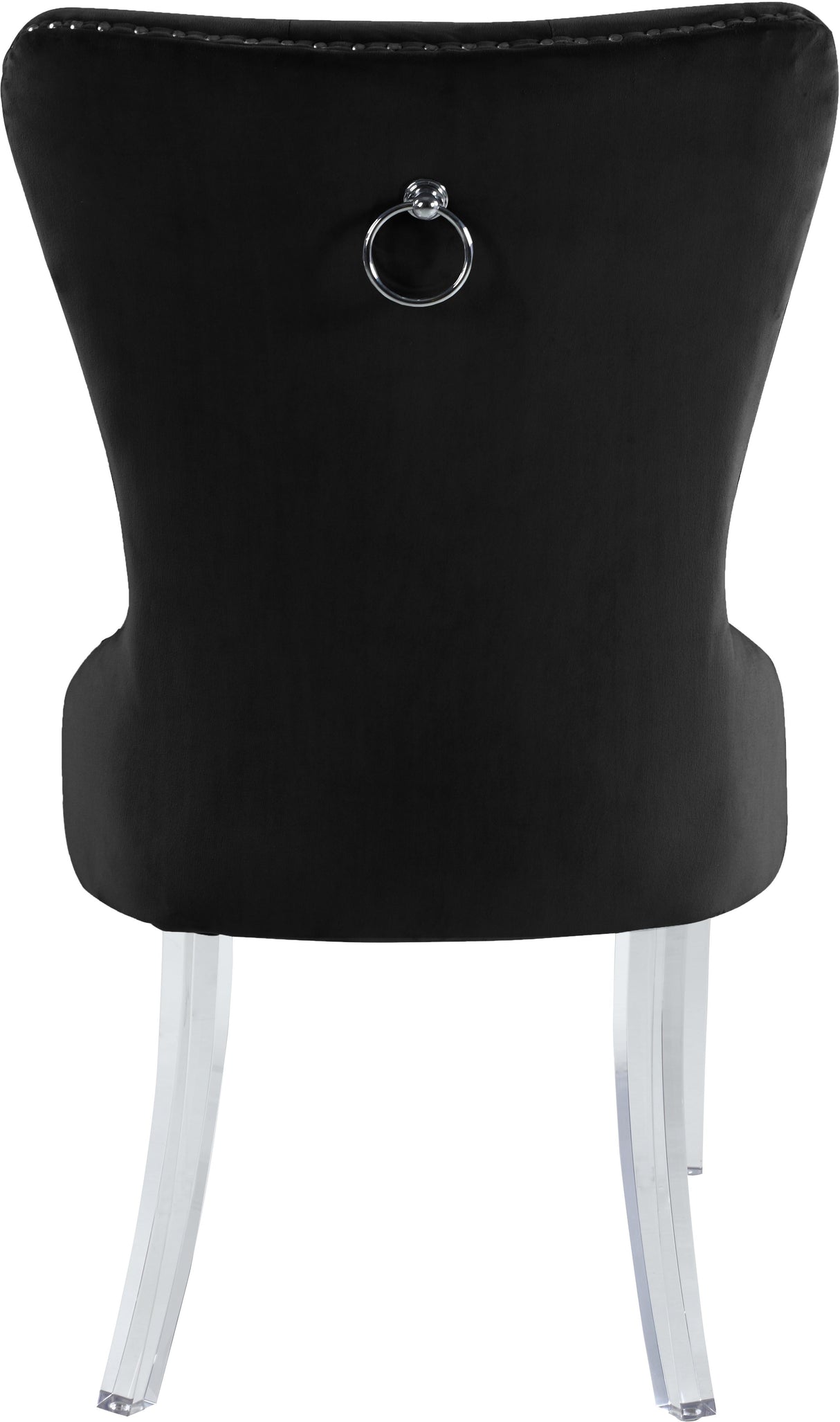 Miley Black Velvet Dining Chair - galleria furniture outlet