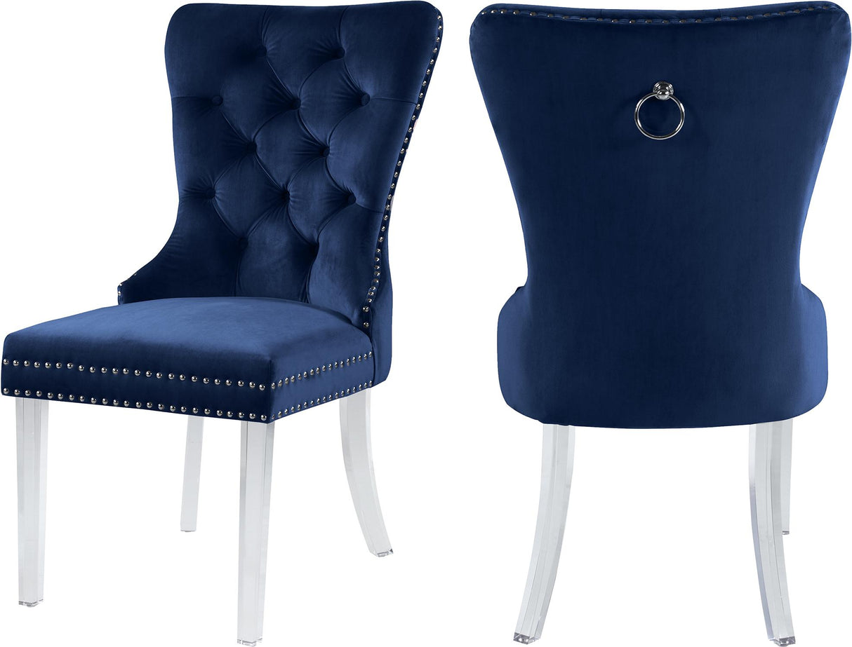 Miley Navy Velvet Dining Chair