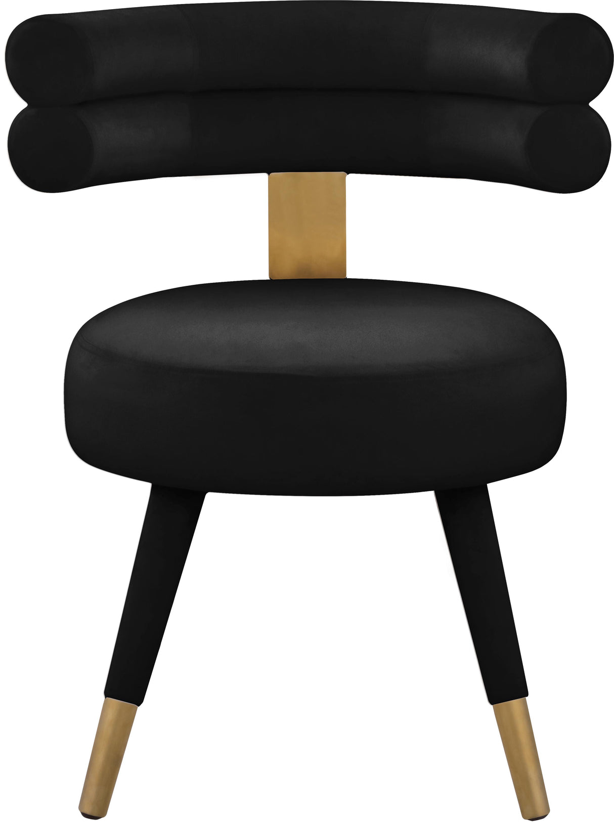 Fitzroy Black Velvet Dining Chair - galleria furniture outlet