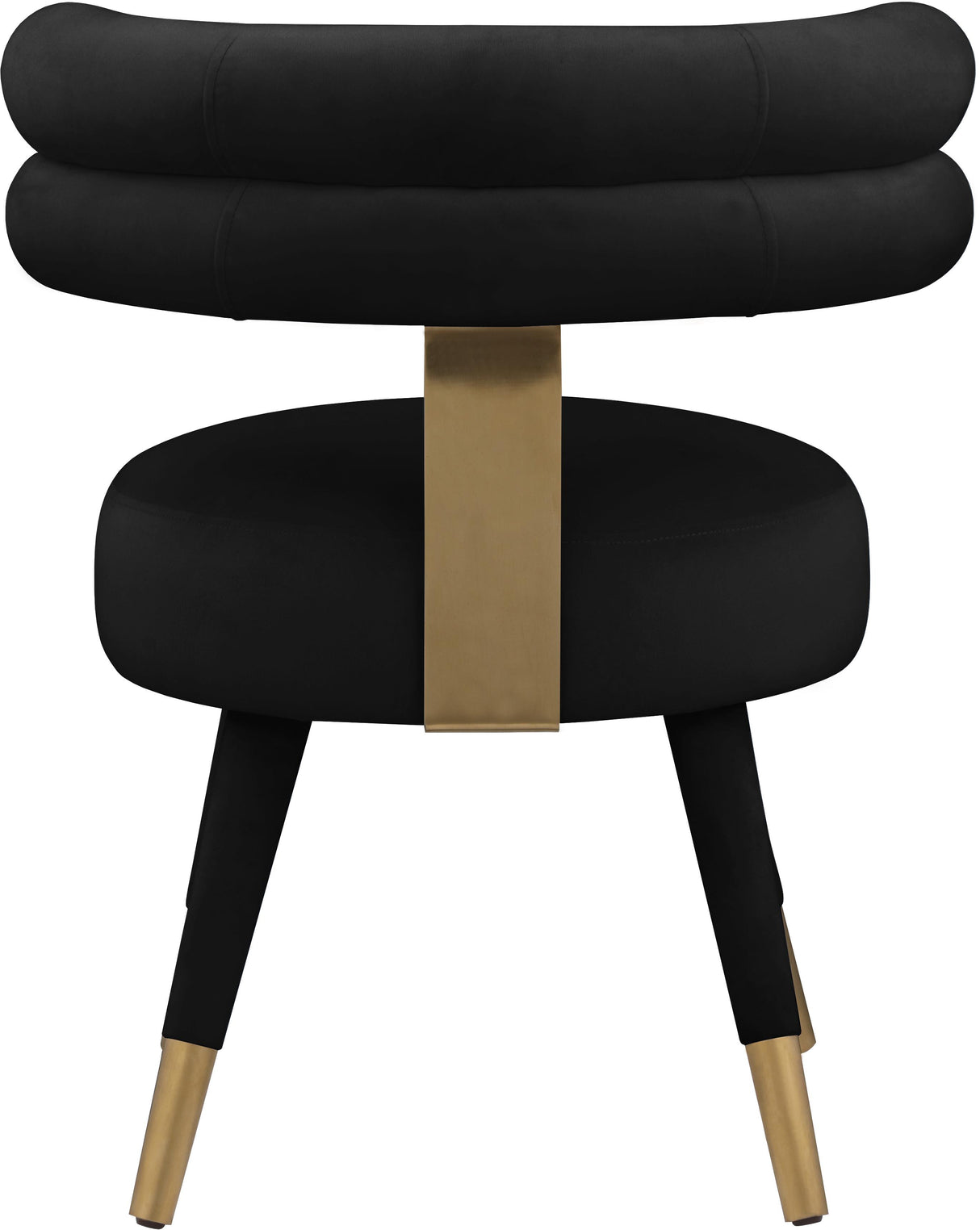 Fitzroy Black Velvet Dining Chair - galleria furniture outlet