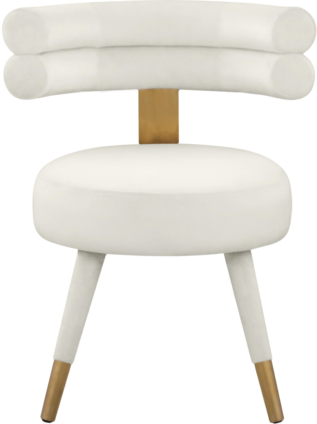 Fitzroy Cream Velvet Dining Chair - galleria furniture outlet
