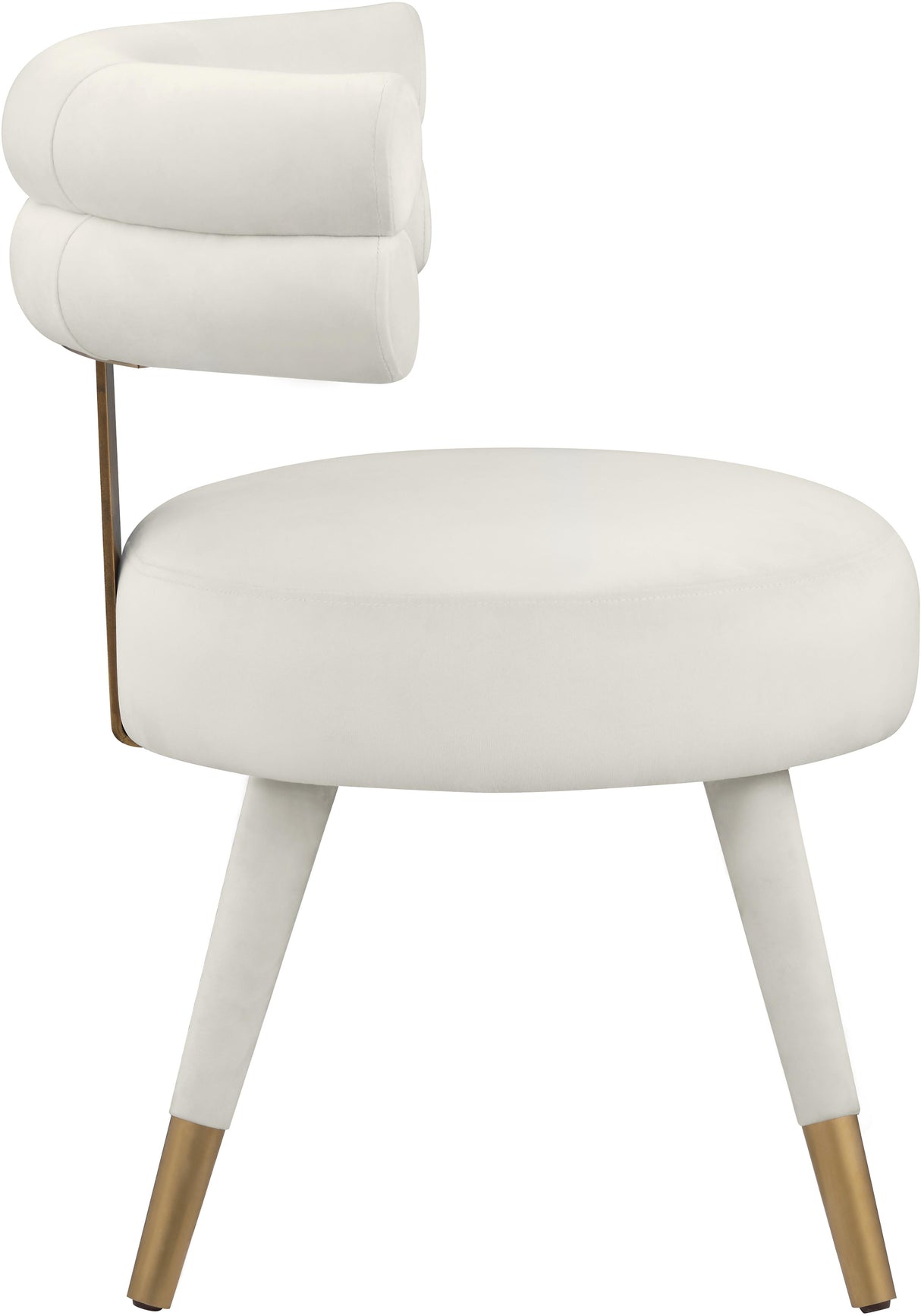 Fitzroy Cream Velvet Dining Chair - galleria furniture outlet