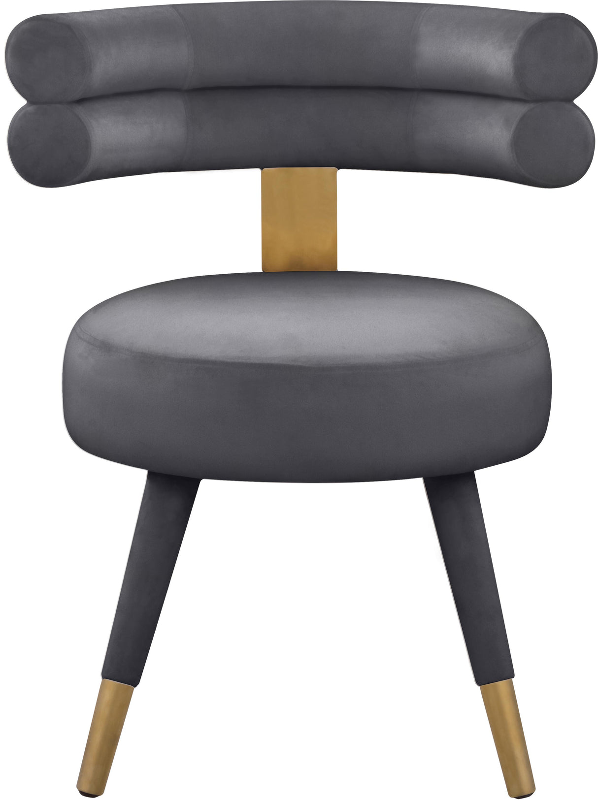 Fitzroy Grey Velvet Dining Chair - galleria furniture outlet