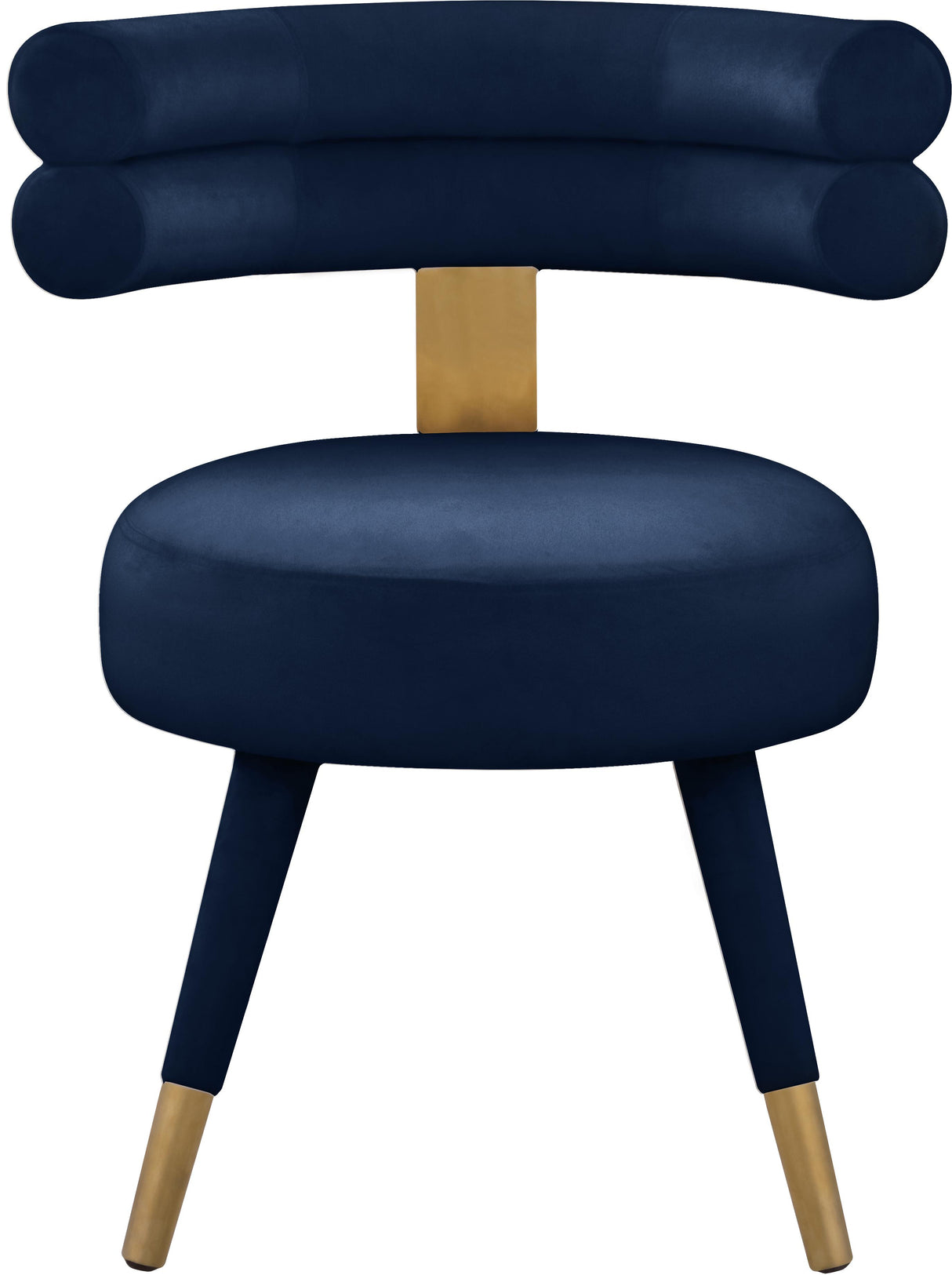 Fitzroy Navy Velvet Dining Chair - galleria furniture outlet