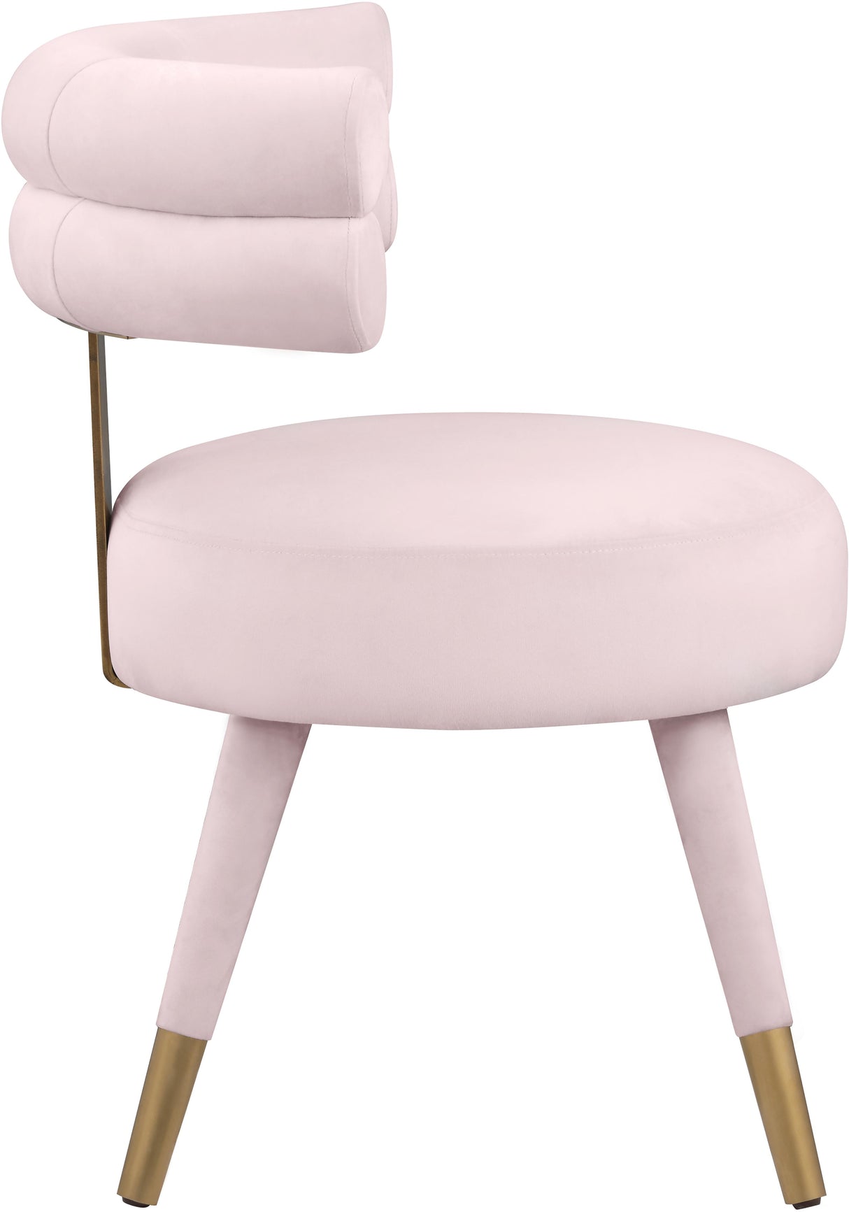 Fitzroy Pink Velvet Dining Chair - galleria furniture outlet