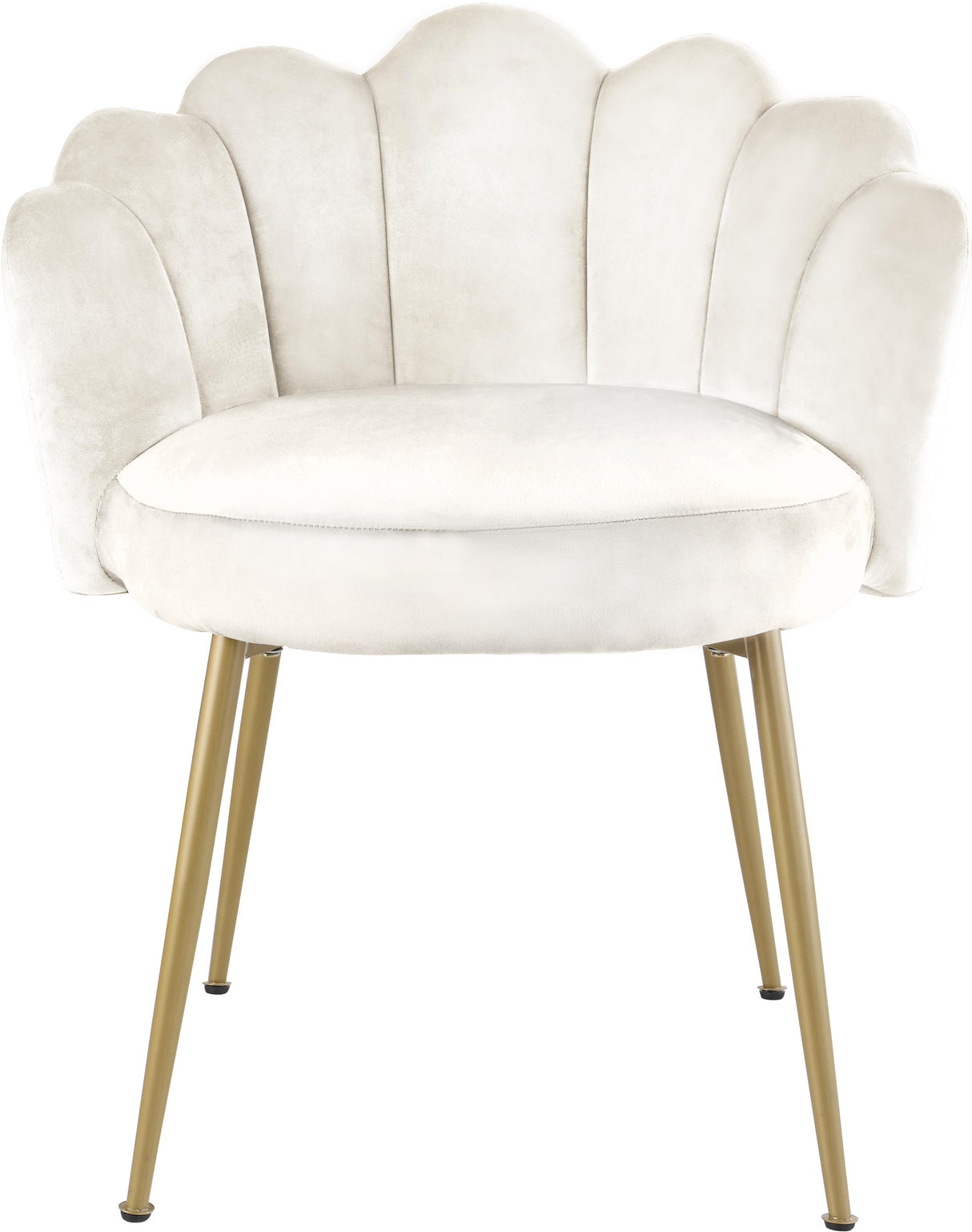 Claire Cream Velvet Dining Chair - galleria furniture outlet