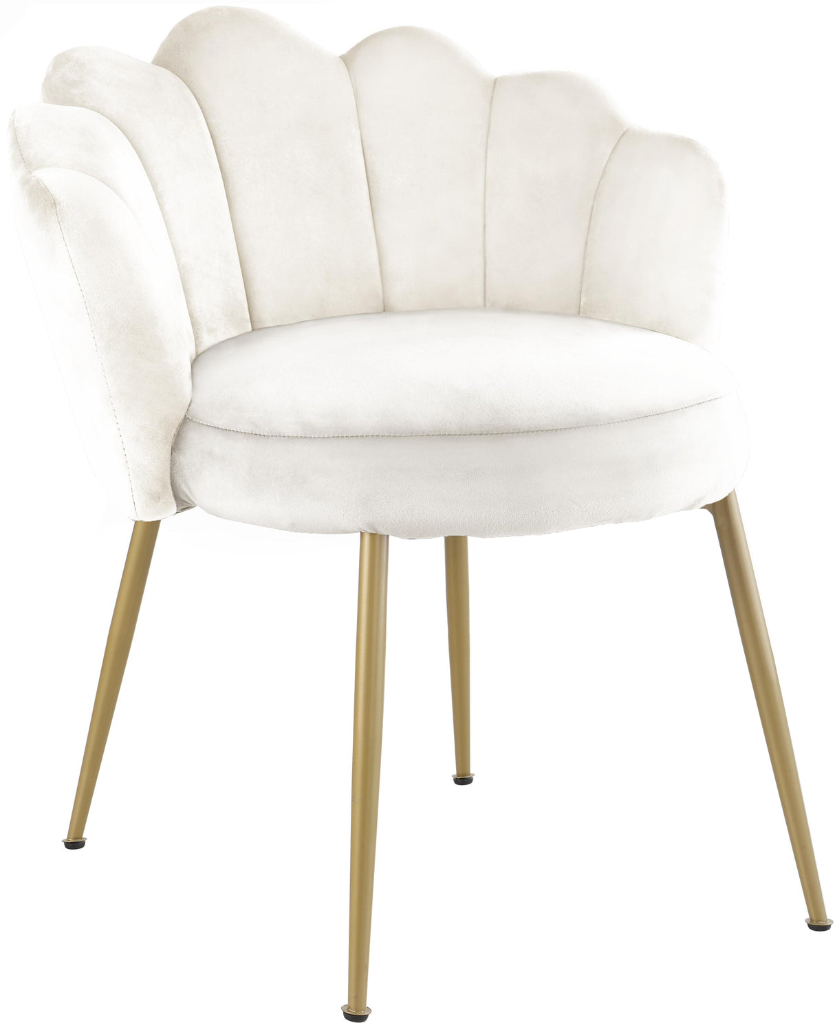 Claire Cream Velvet Dining Chair - galleria furniture outlet