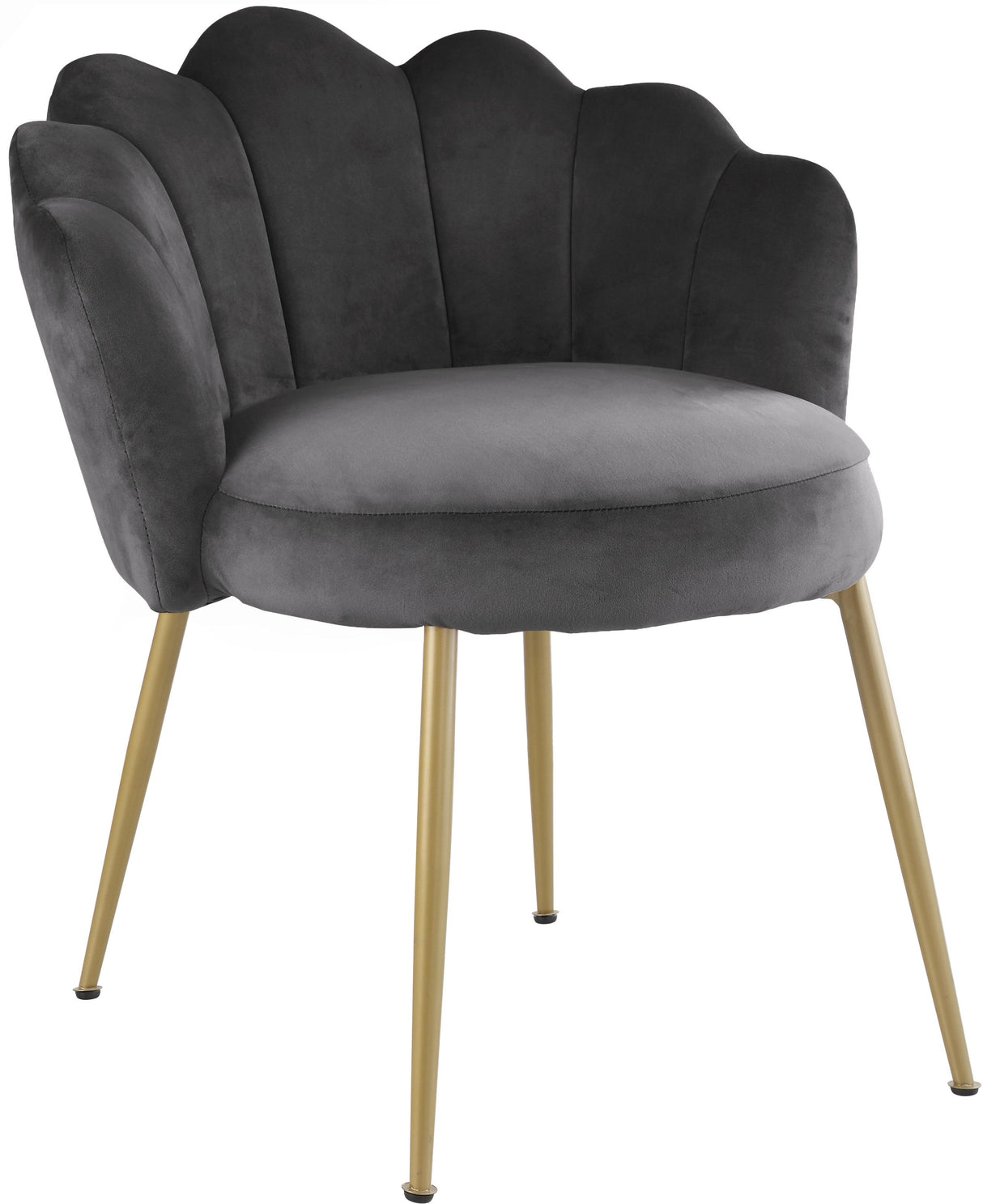 Claire Grey Velvet Dining Chair - galleria furniture outlet