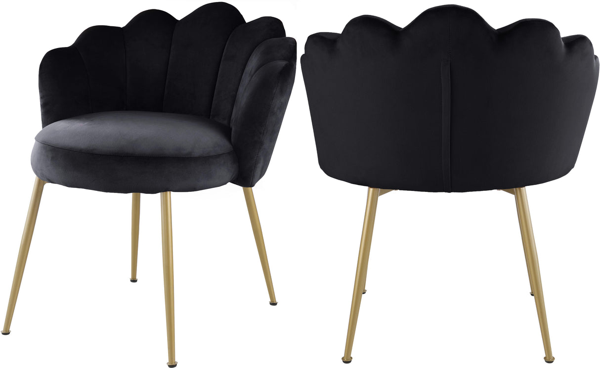 Claire Black Velvet Dining Chair - galleria furniture outlet