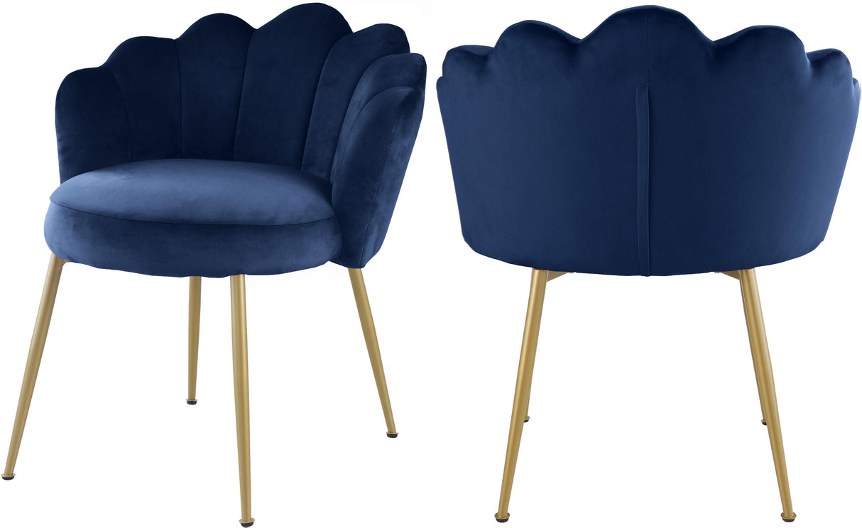 Claire Navy Velvet Dining Chair - galleria furniture outlet