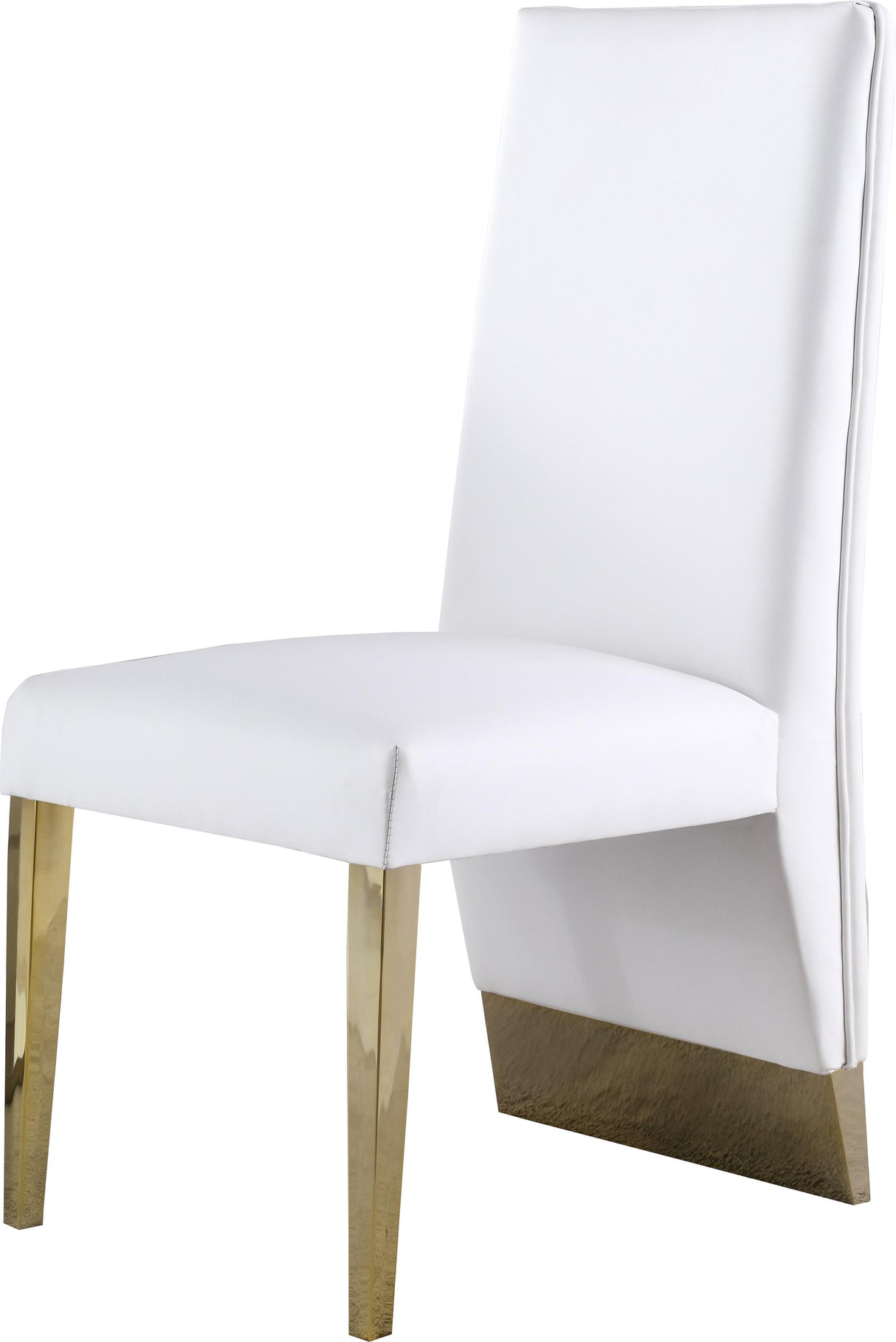 Porsha White Faux Leather Dining Chair - galleria furniture outlet