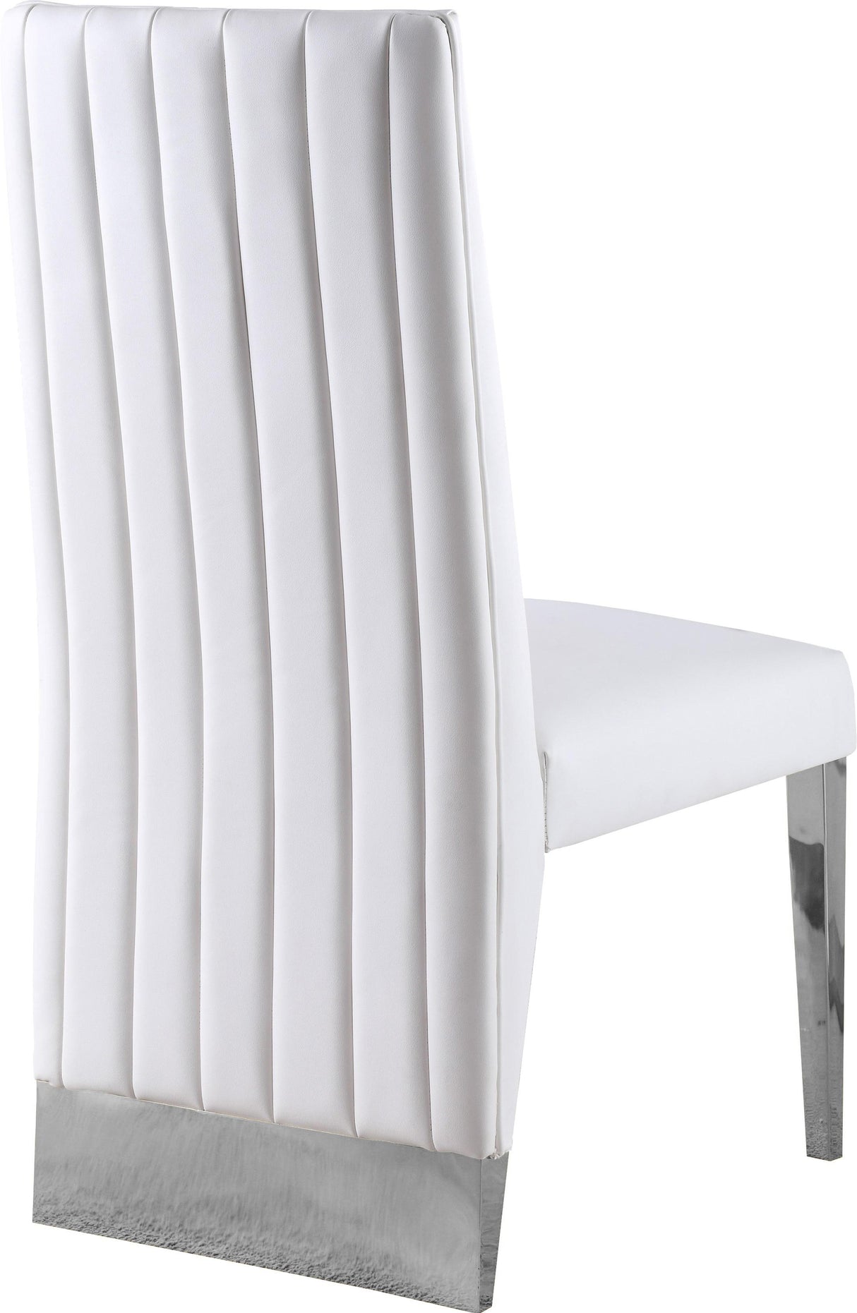 Porsha White Faux Leather Dining Chair - galleria furniture outlet