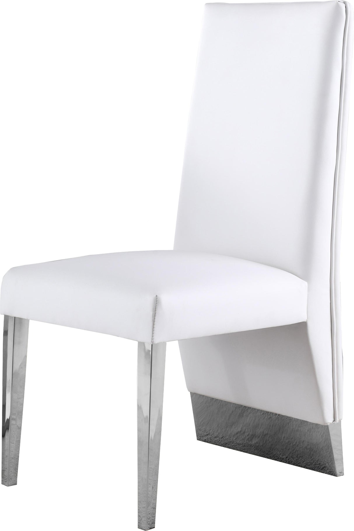 Porsha White Faux Leather Dining Chair - galleria furniture outlet