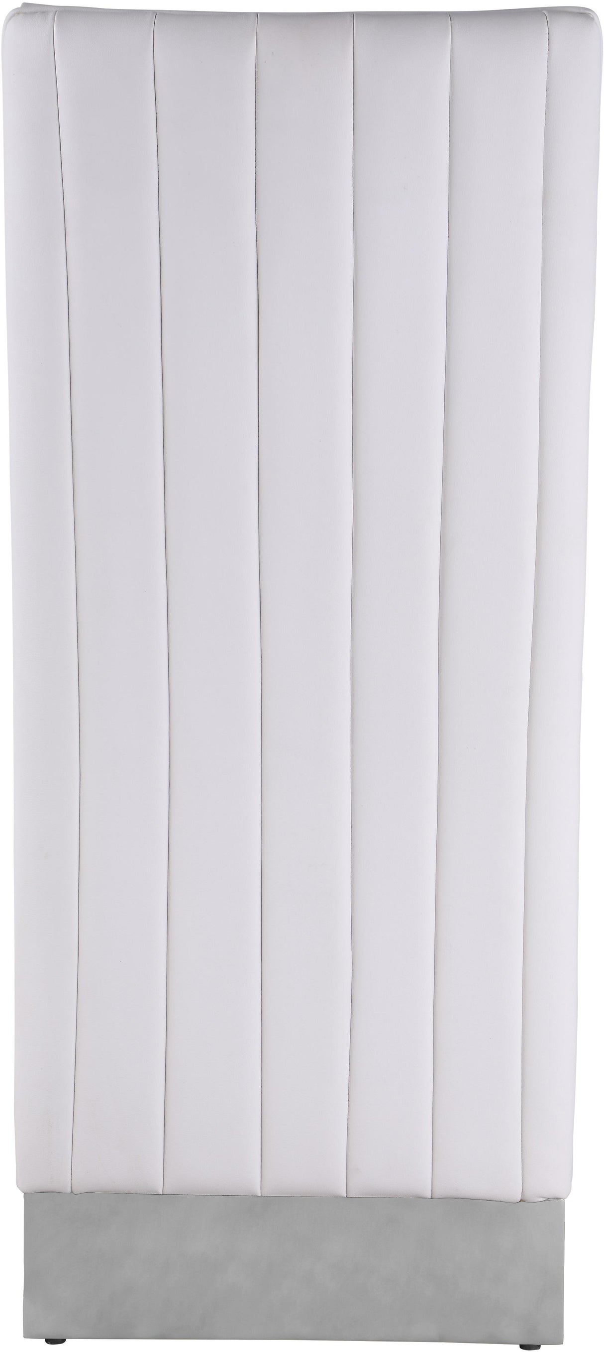 Porsha White Faux Leather Dining Chair - galleria furniture outlet