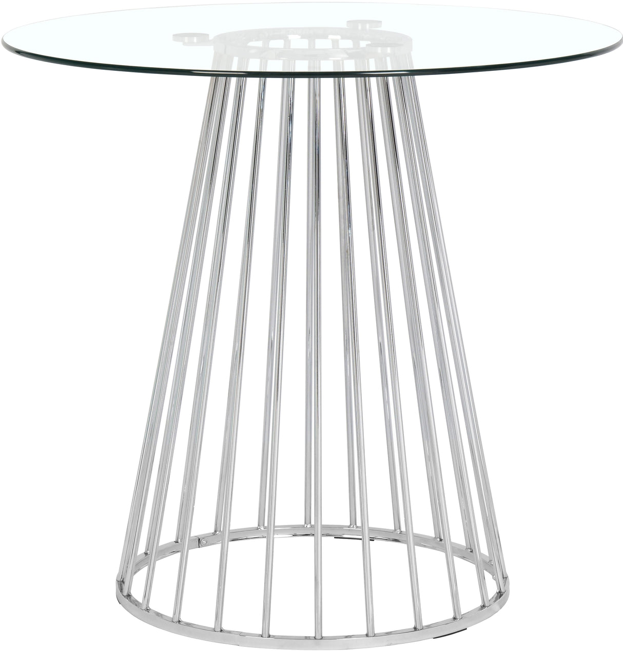 Gio Chrome Counter Height Table - galleria furniture outlet