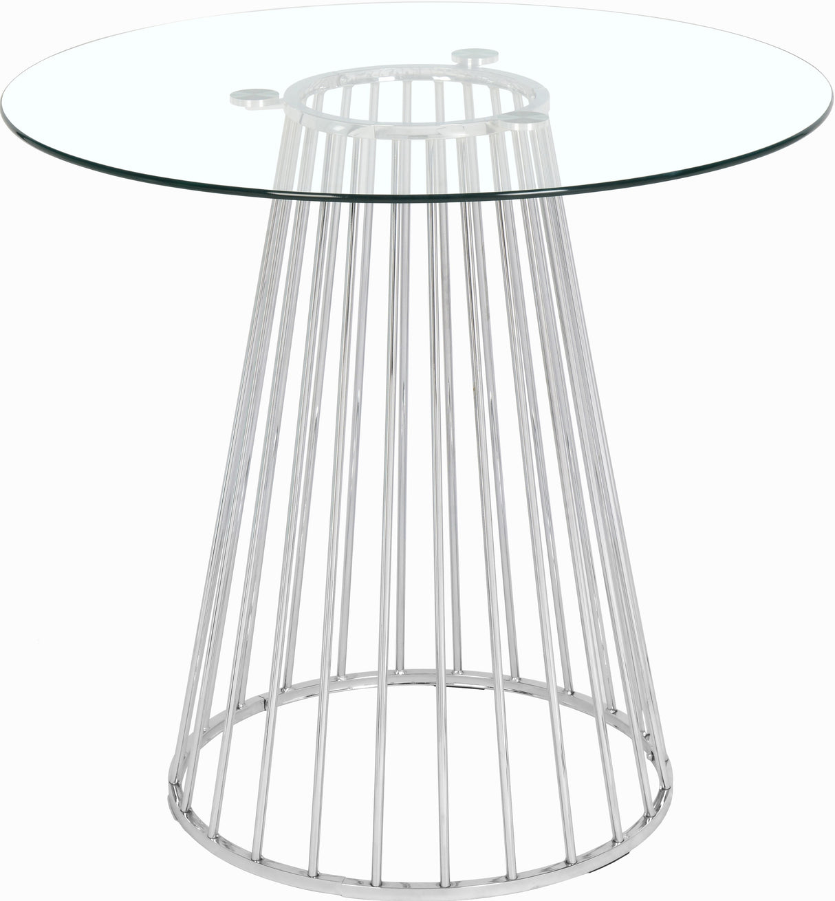 Gio Chrome Counter Height Table - galleria furniture outlet