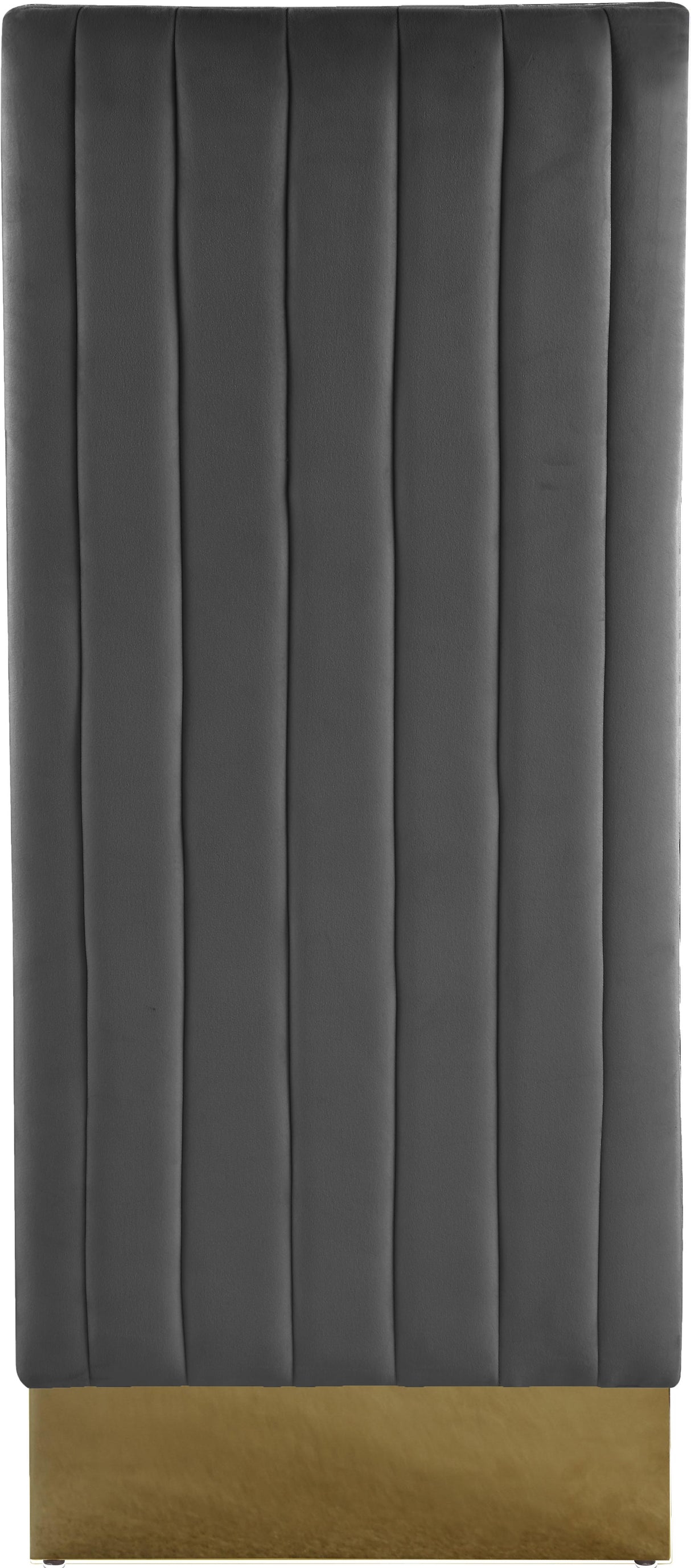 Porsha Grey Velvet Dining Chair - galleria furniture outlet