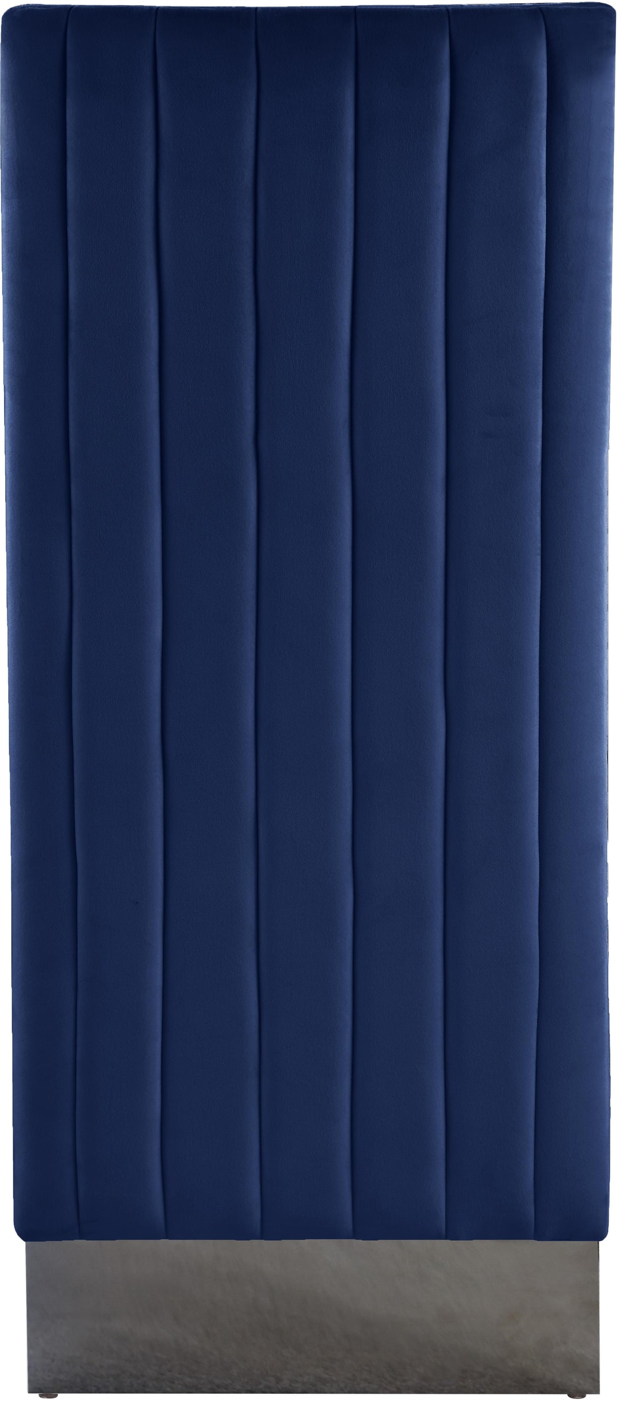 Porsha Navy Velvet Dining Chair - galleria furniture outlet