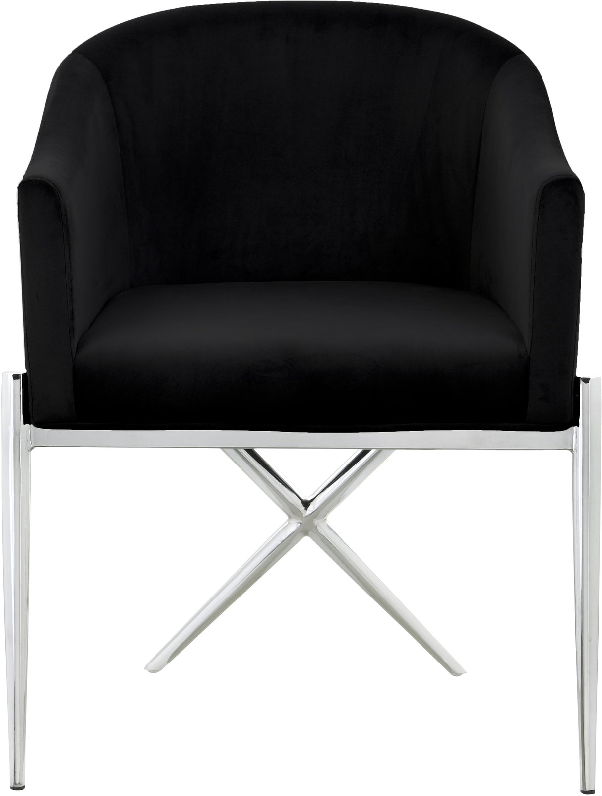Xavier Black Velvet Dining Chair - galleria furniture outlet