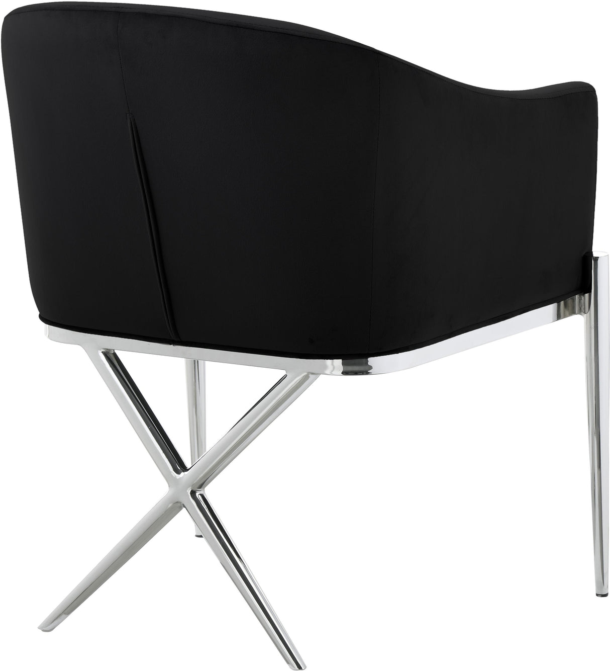 Xavier Black Velvet Dining Chair - galleria furniture outlet