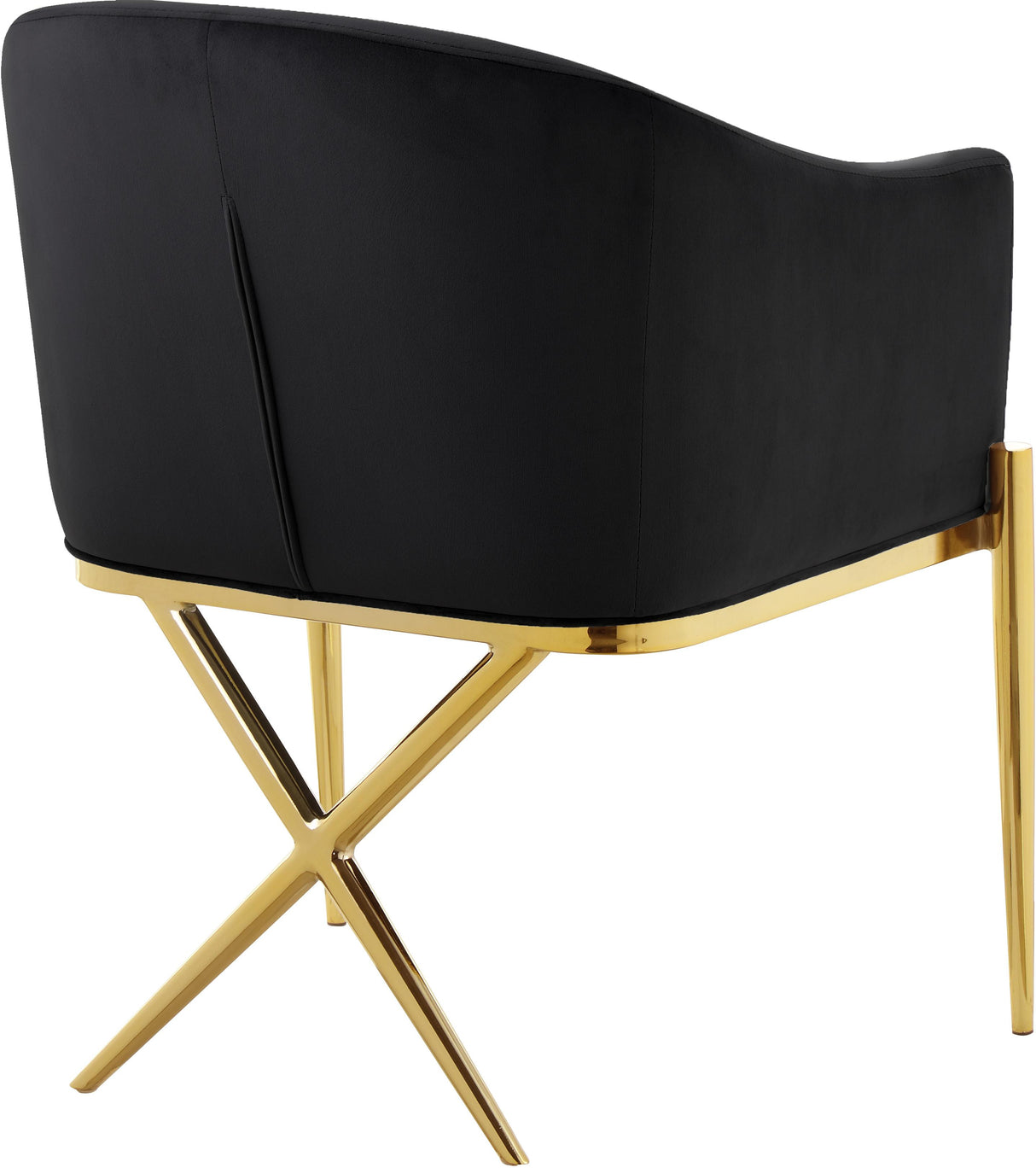 Xavier Black Velvet Dining Chair - galleria furniture outlet