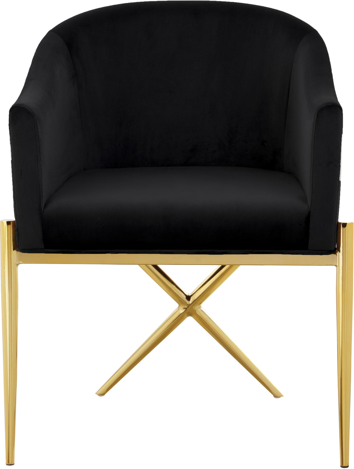 Xavier Black Velvet Dining Chair - galleria furniture outlet