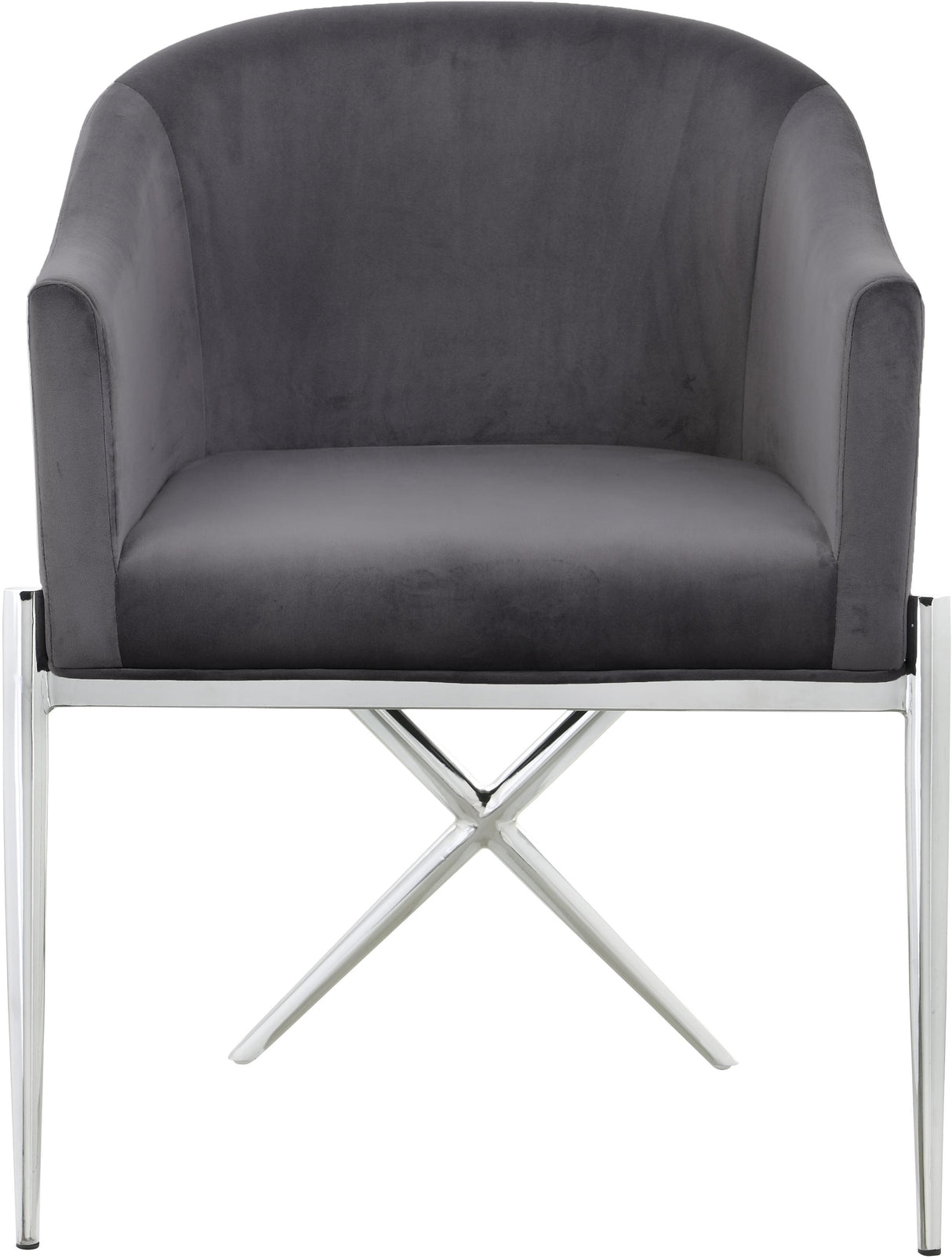 Xavier Grey Velvet Dining Chair - galleria furniture outlet