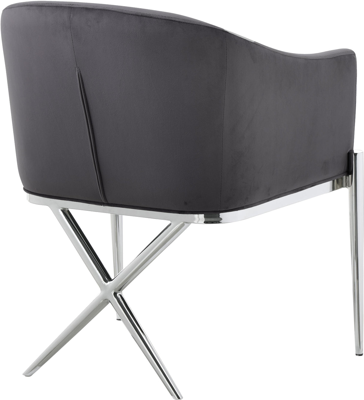 Xavier Grey Velvet Dining Chair - galleria furniture outlet