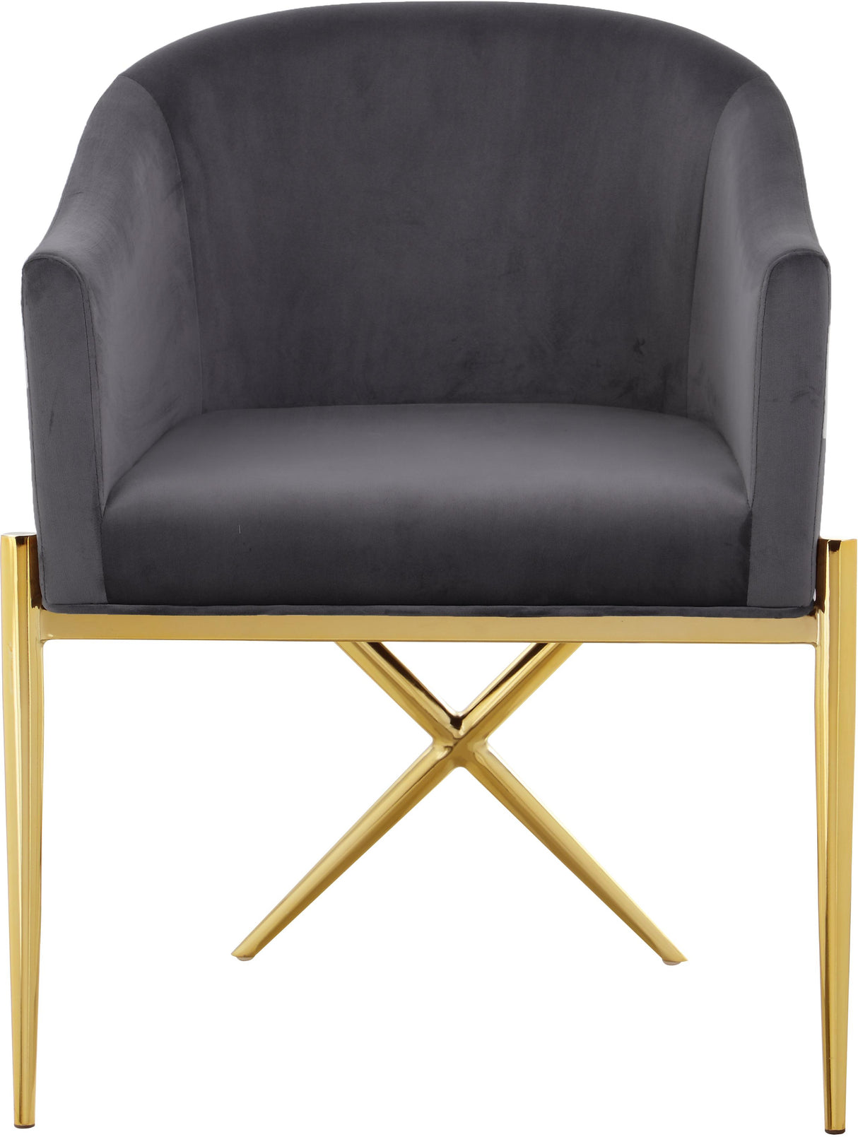 Xavier Grey Velvet Dining Chair - galleria furniture outlet