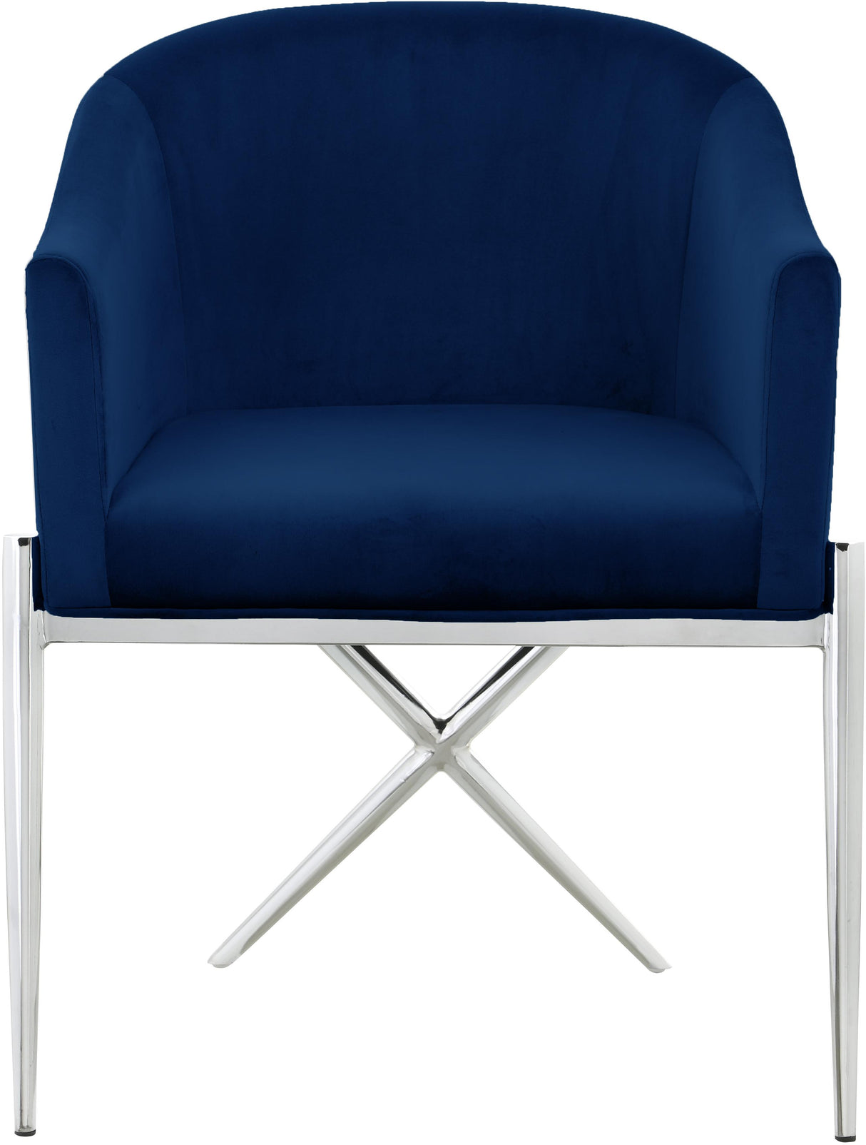 Xavier Navy Velvet Dining Chair - galleria furniture outlet