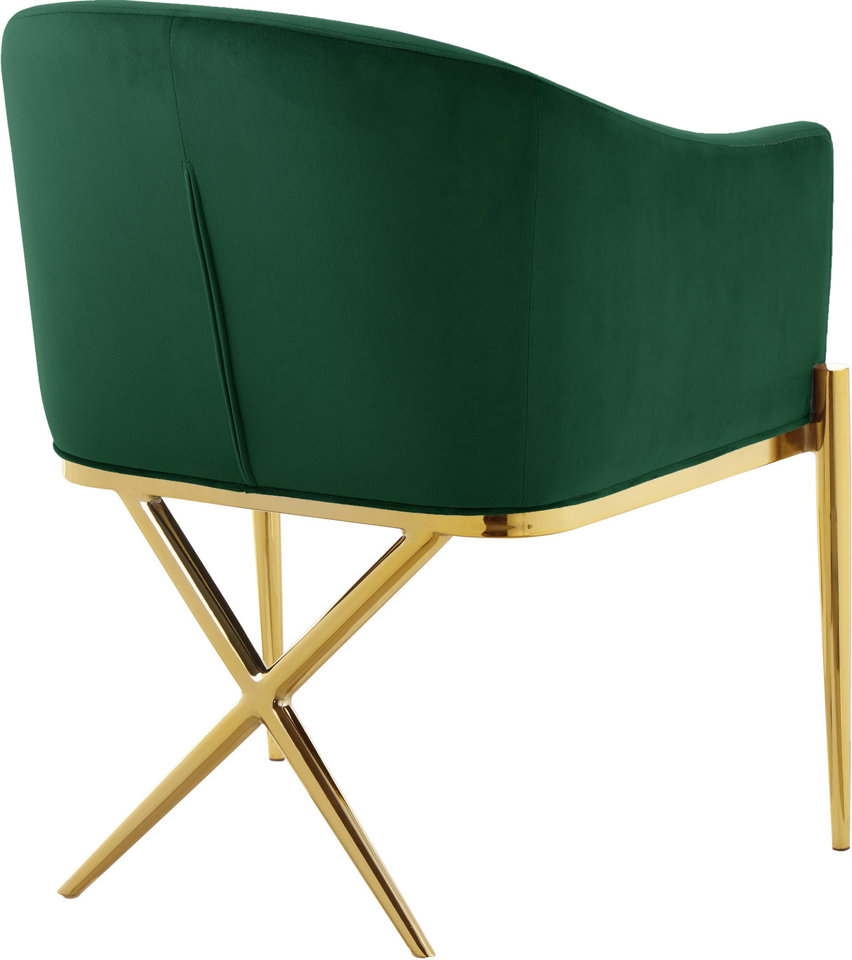 Xavier Green Velvet Dining Chair - galleria furniture outlet