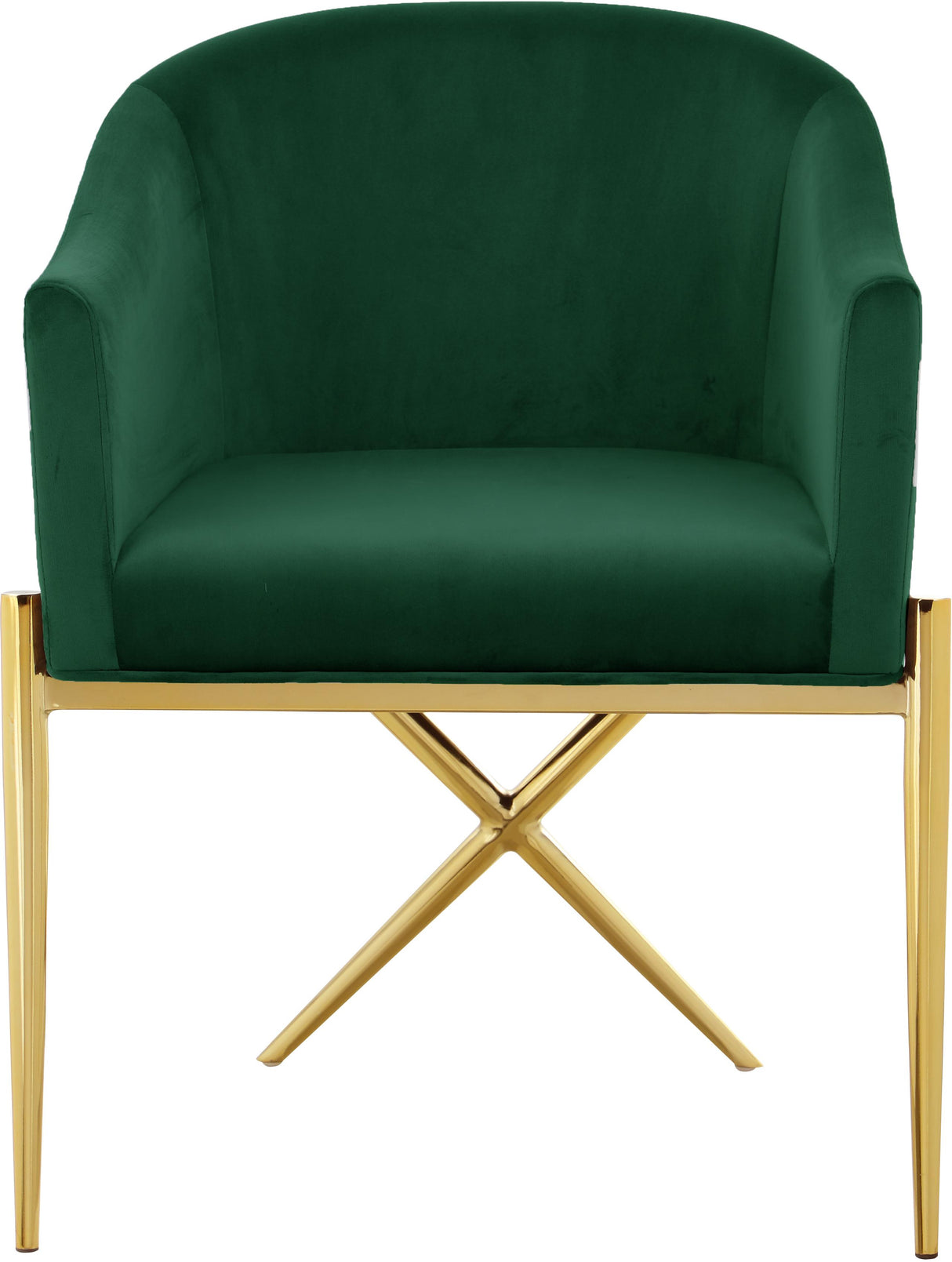 Xavier Green Velvet Dining Chair - galleria furniture outlet