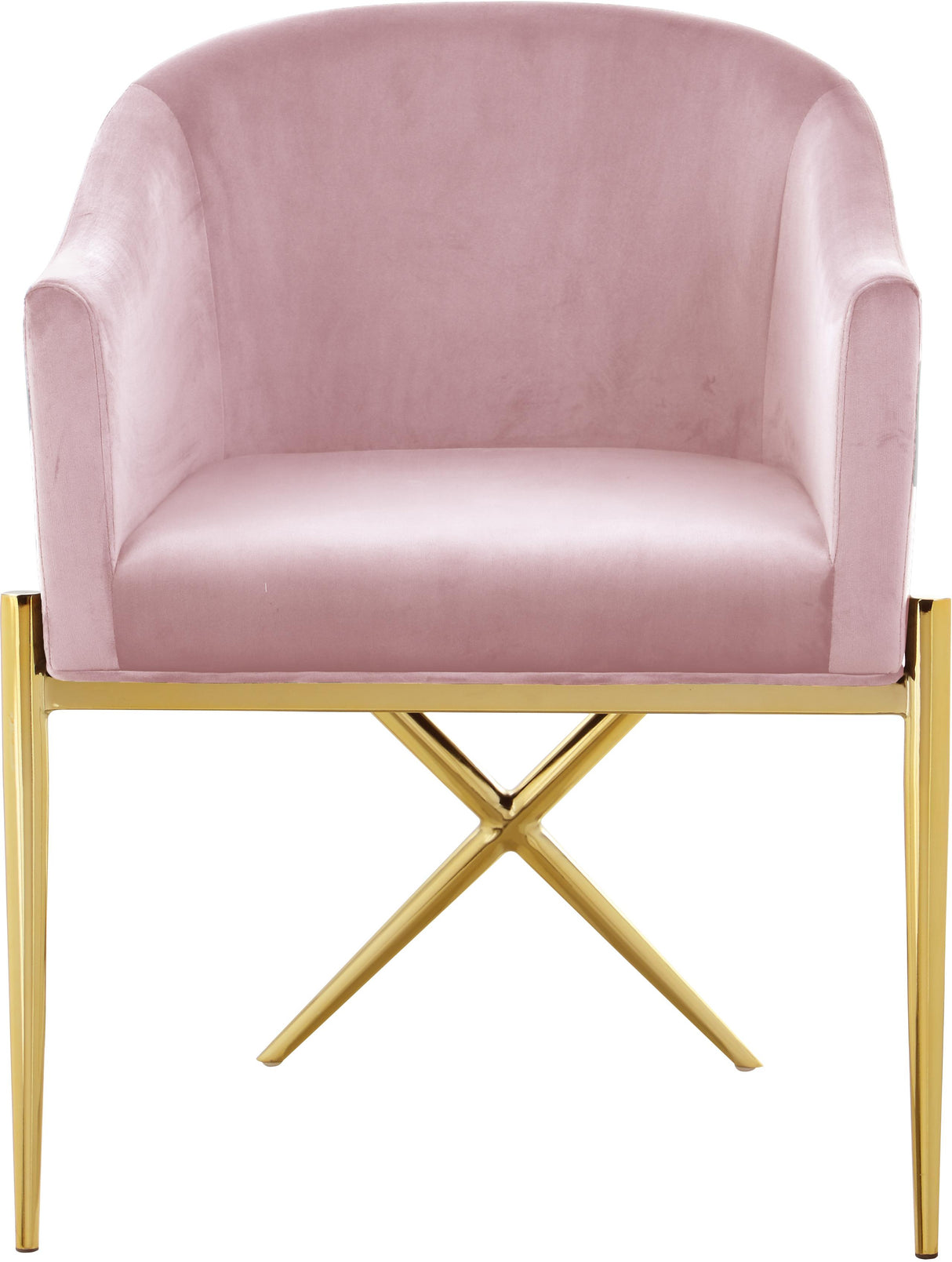 Xavier Pink Velvet Dining Chair - galleria furniture outlet