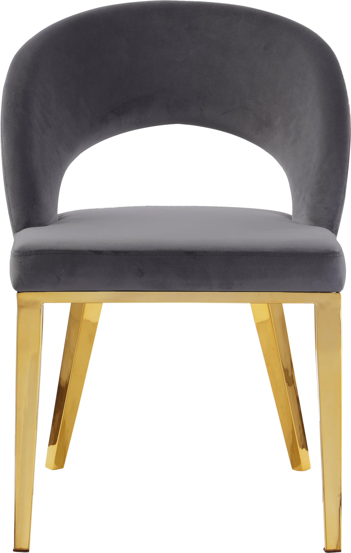 Roberto Grey Velvet Dining Chair - galleria furniture outlet