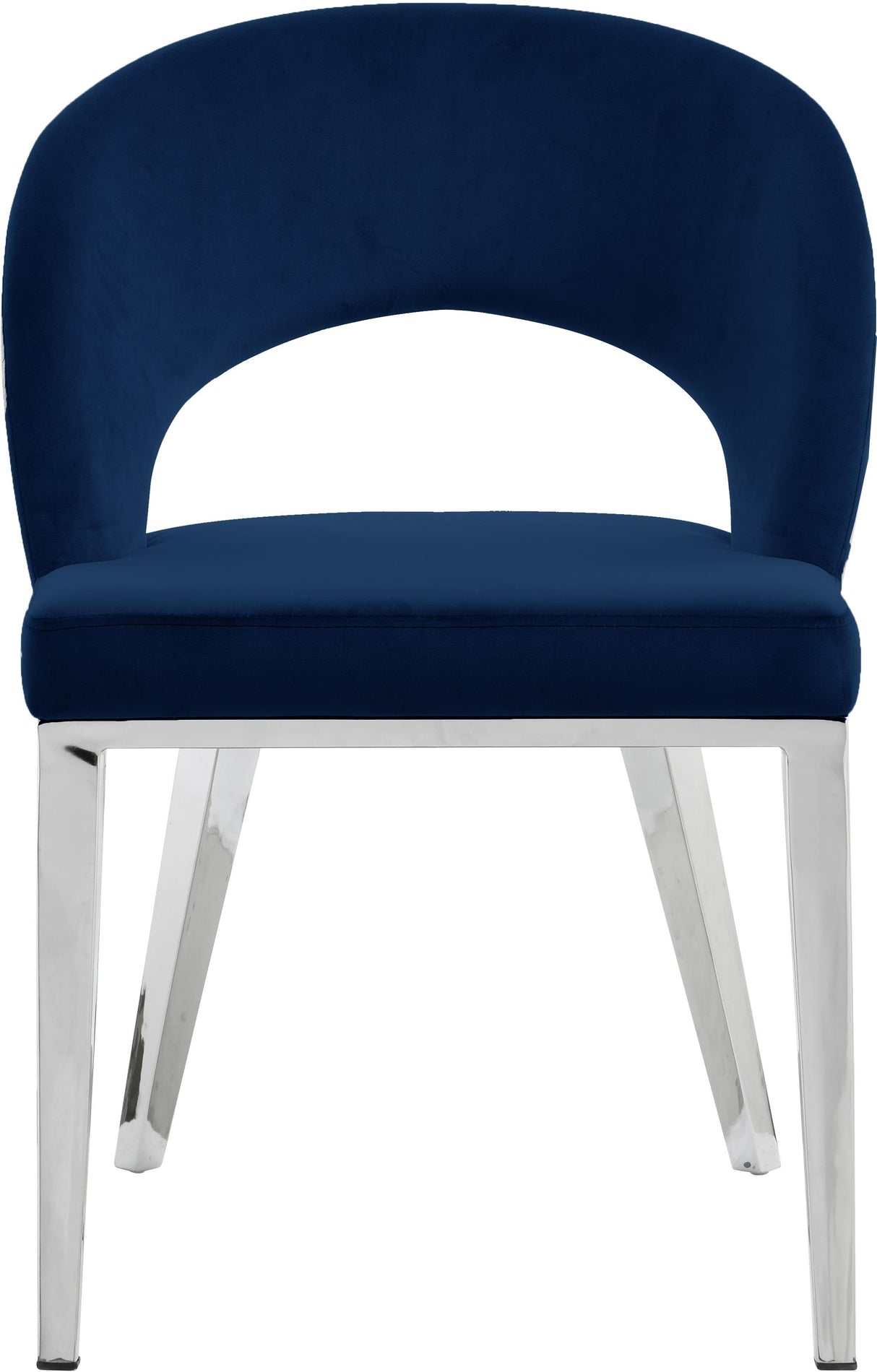 Roberto Navy Velvet Dining Chair - galleria furniture outlet