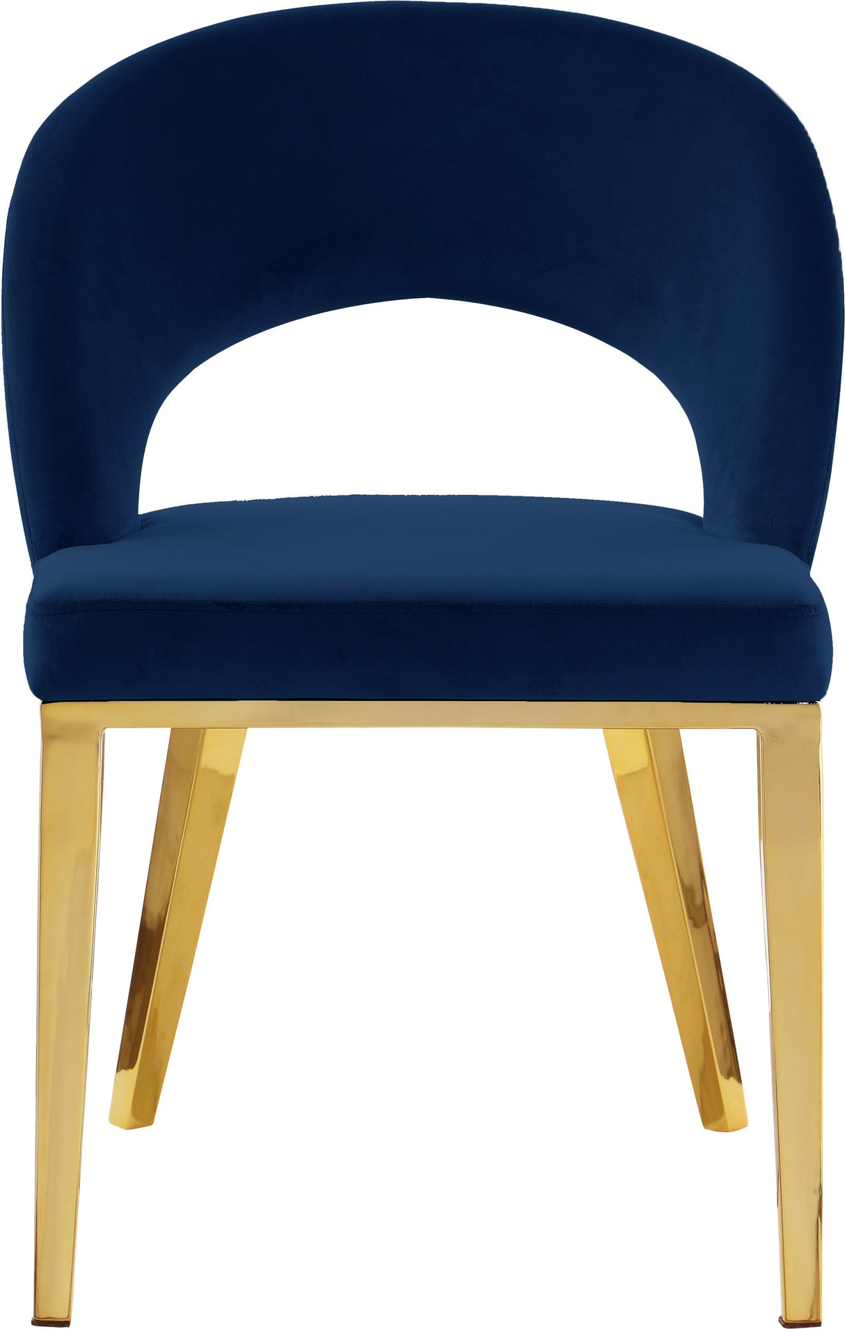 Roberto Navy Velvet Dining Chair - galleria furniture outlet