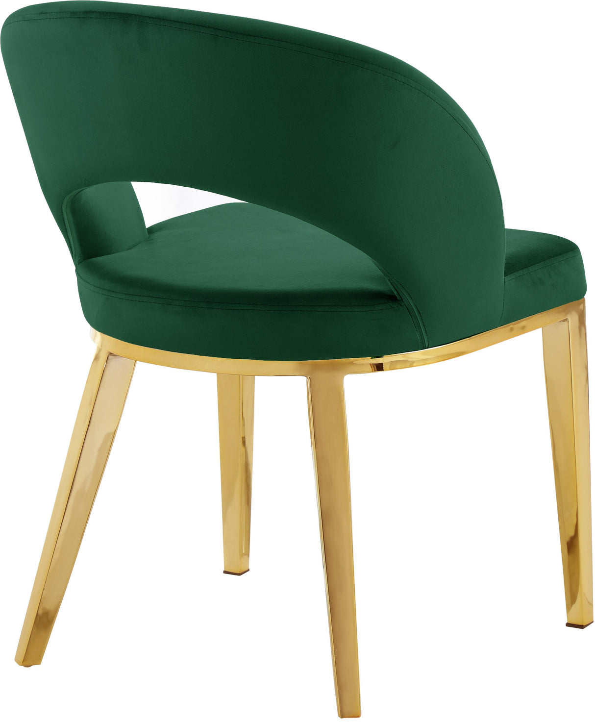 Roberto Green Velvet Dining Chair - galleria furniture outlet