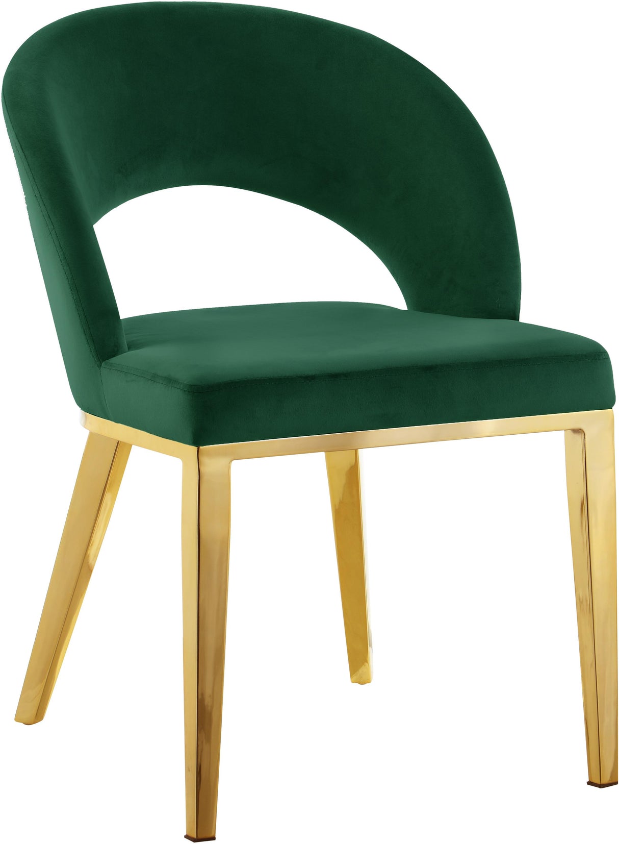 Roberto Green Velvet Dining Chair - galleria furniture outlet