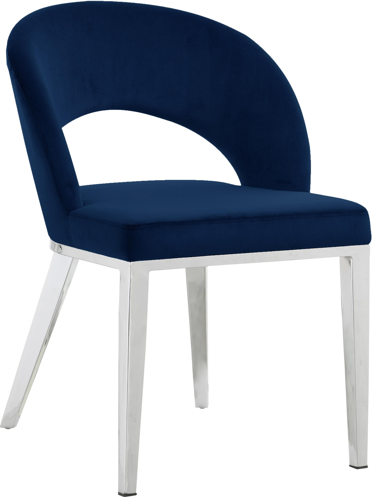 Roberto Navy Velvet Dining Chair - galleria furniture outlet