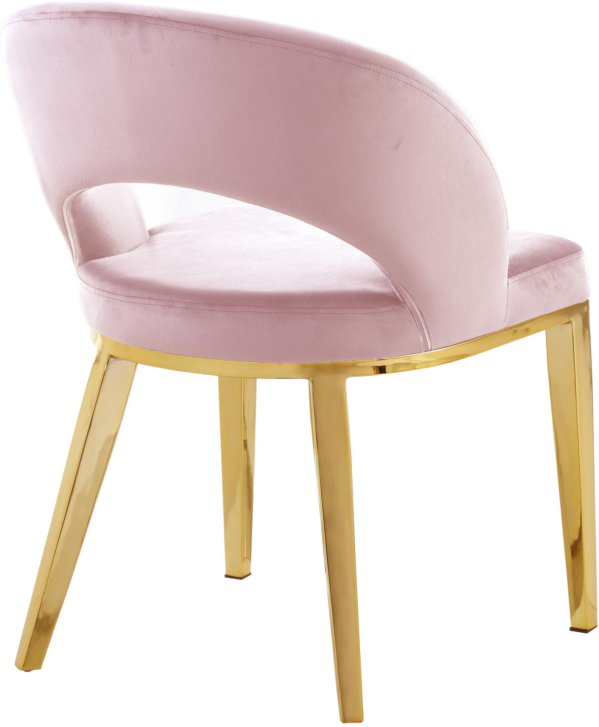 Roberto Pink Velvet Dining Chair - galleria furniture outlet