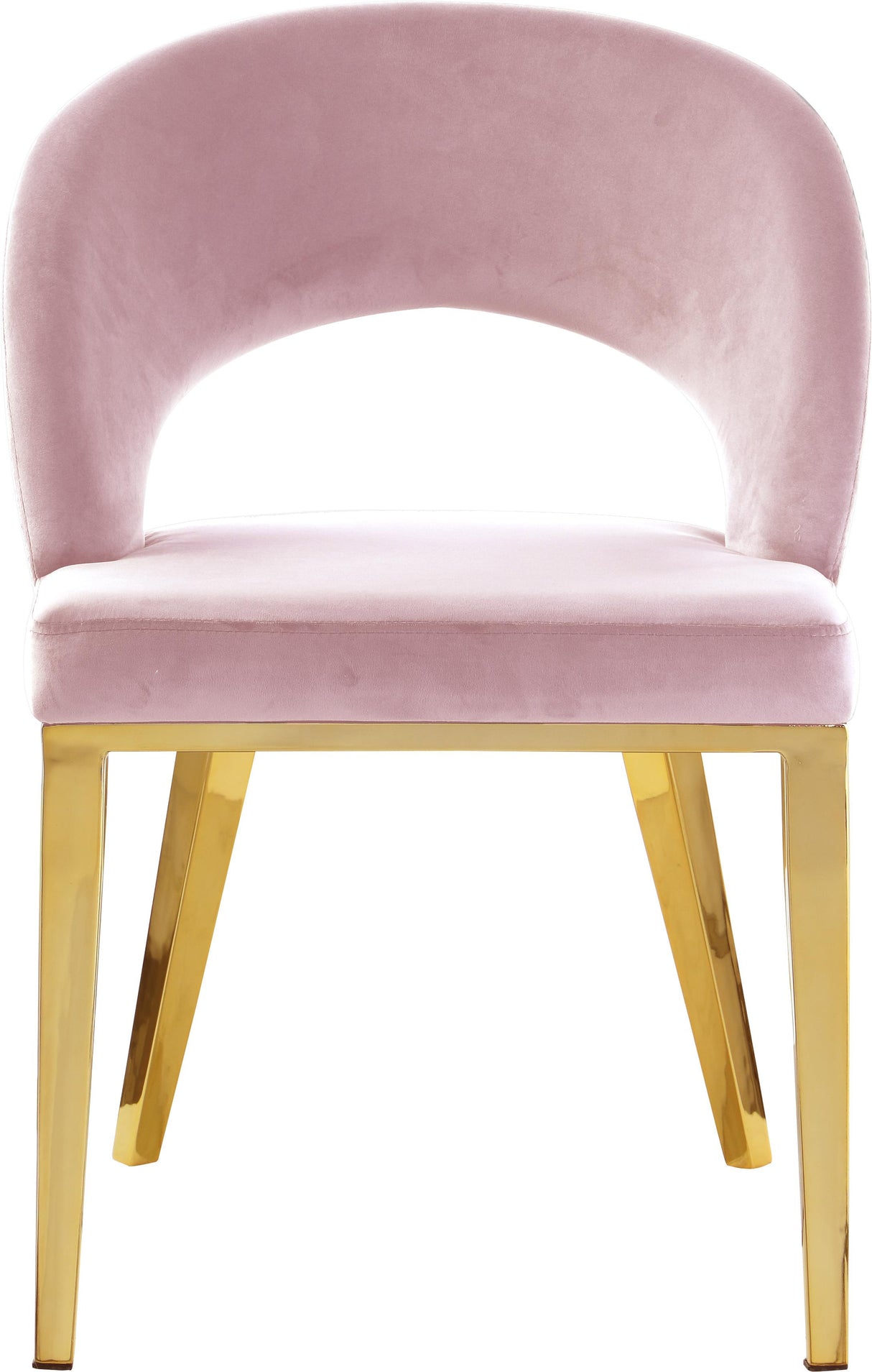 Roberto Pink Velvet Dining Chair - galleria furniture outlet