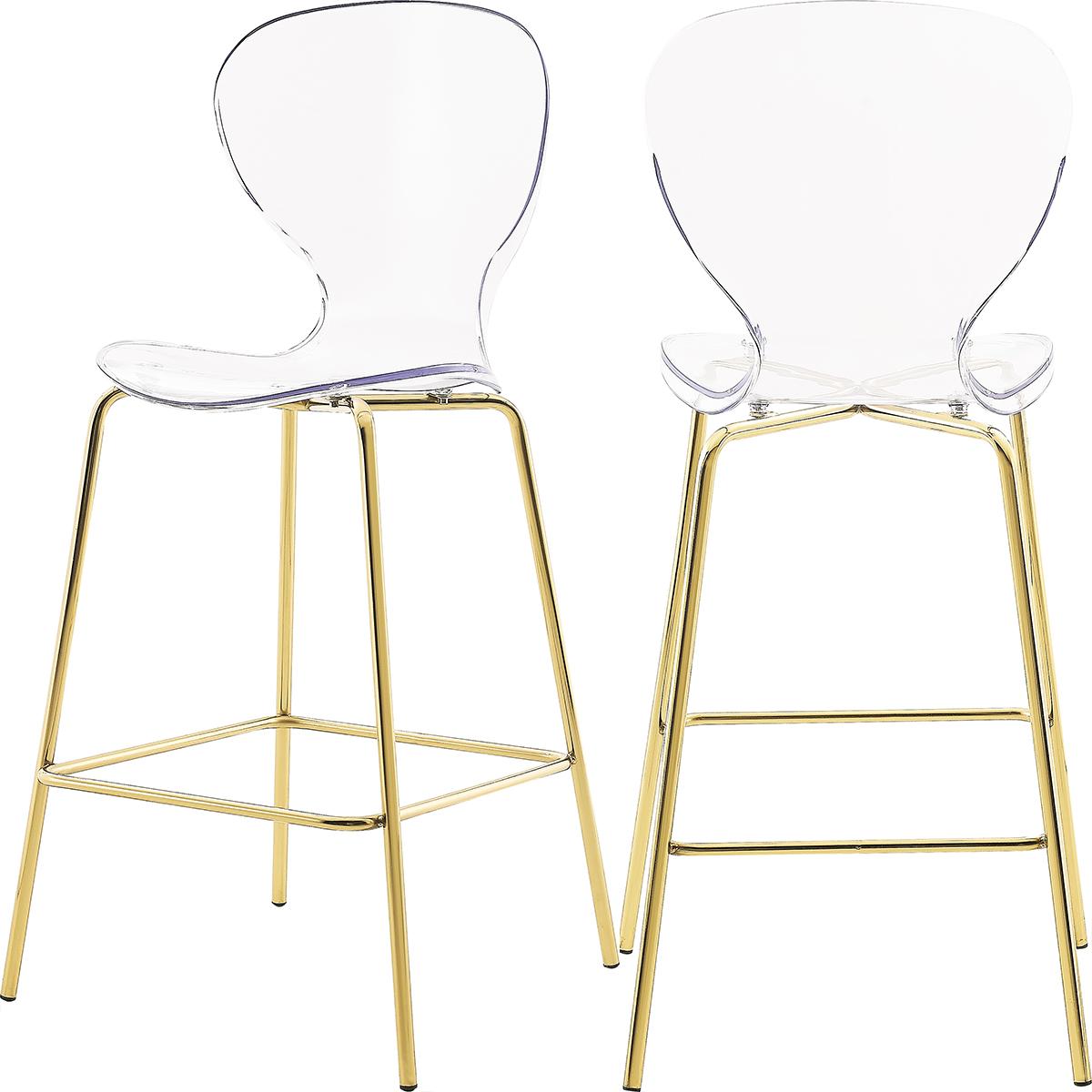 Clarion Gold Stool - galleria furniture outlet