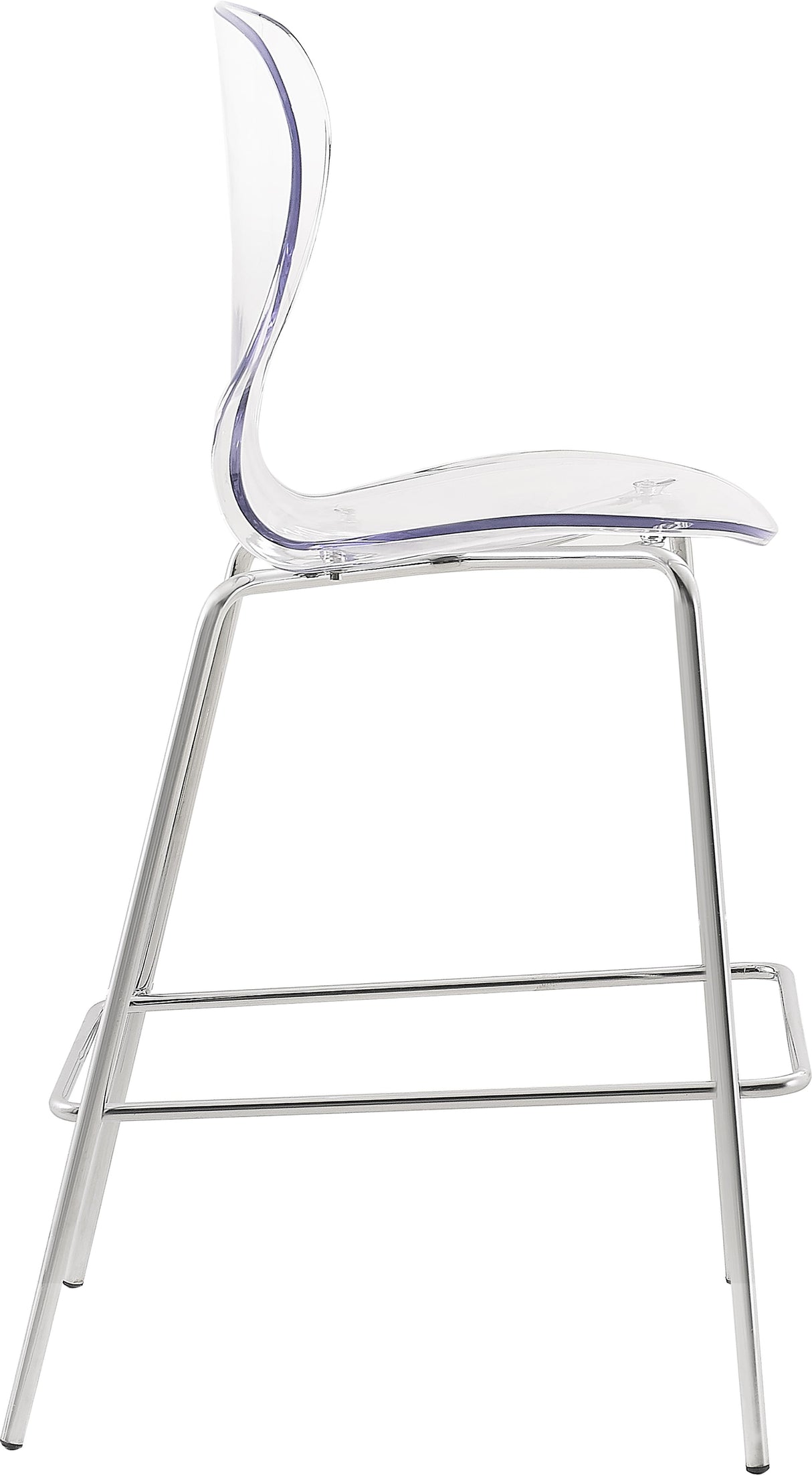 Clarion Chrome Stool - galleria furniture outlet