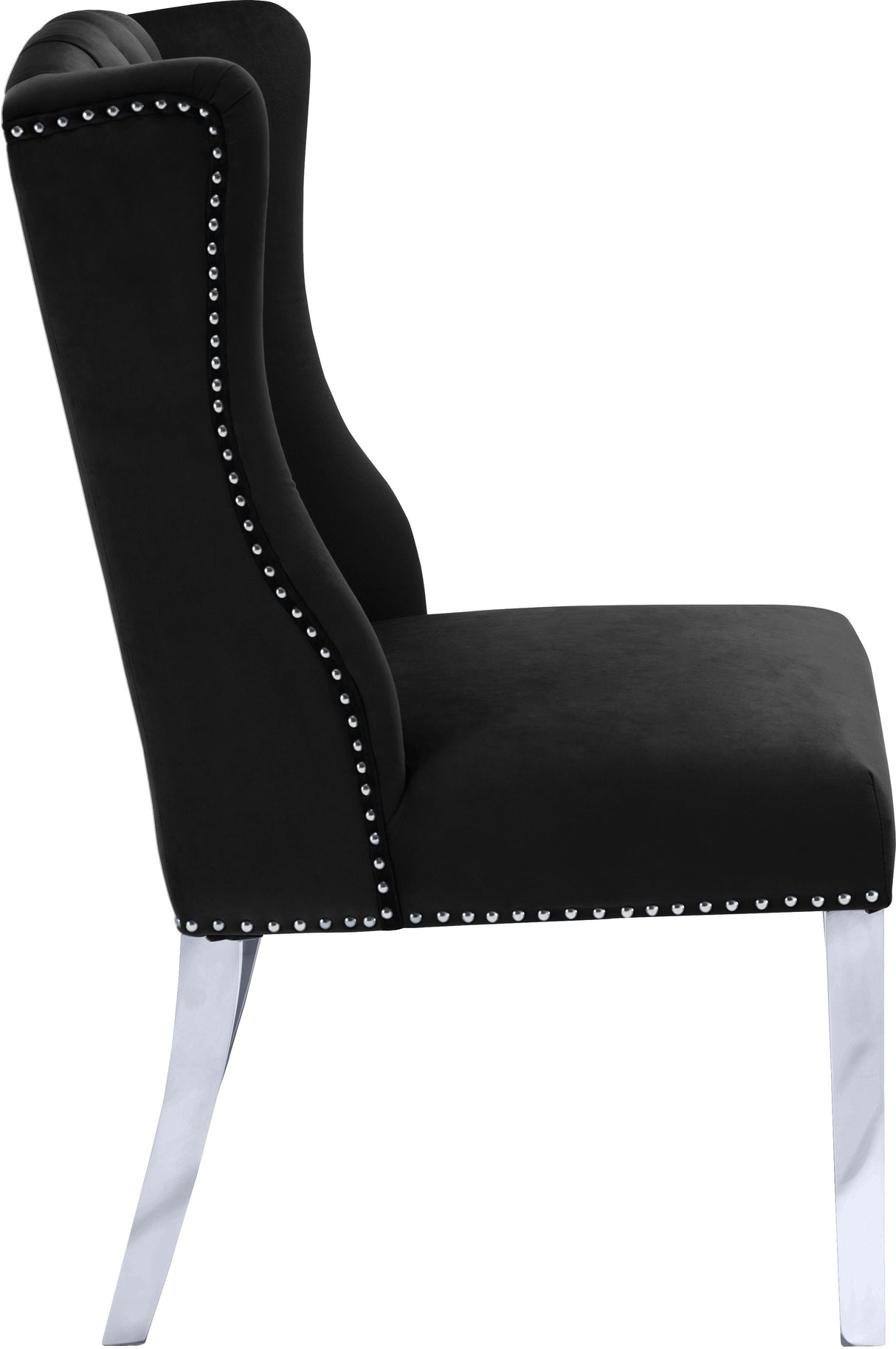 Suri Black Velvet Dining Chair - galleria furniture outlet