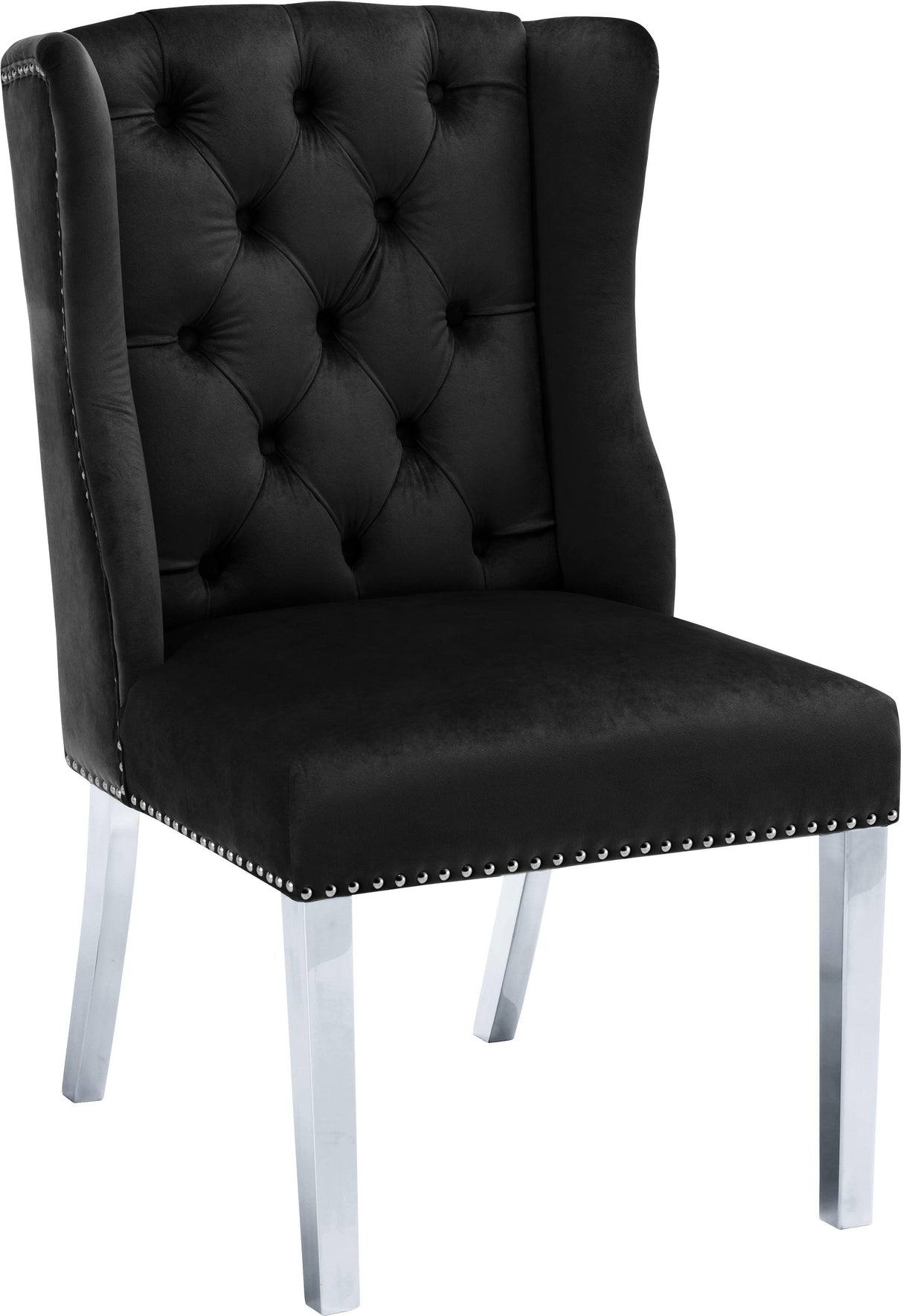 Suri Black Velvet Dining Chair - galleria furniture outlet
